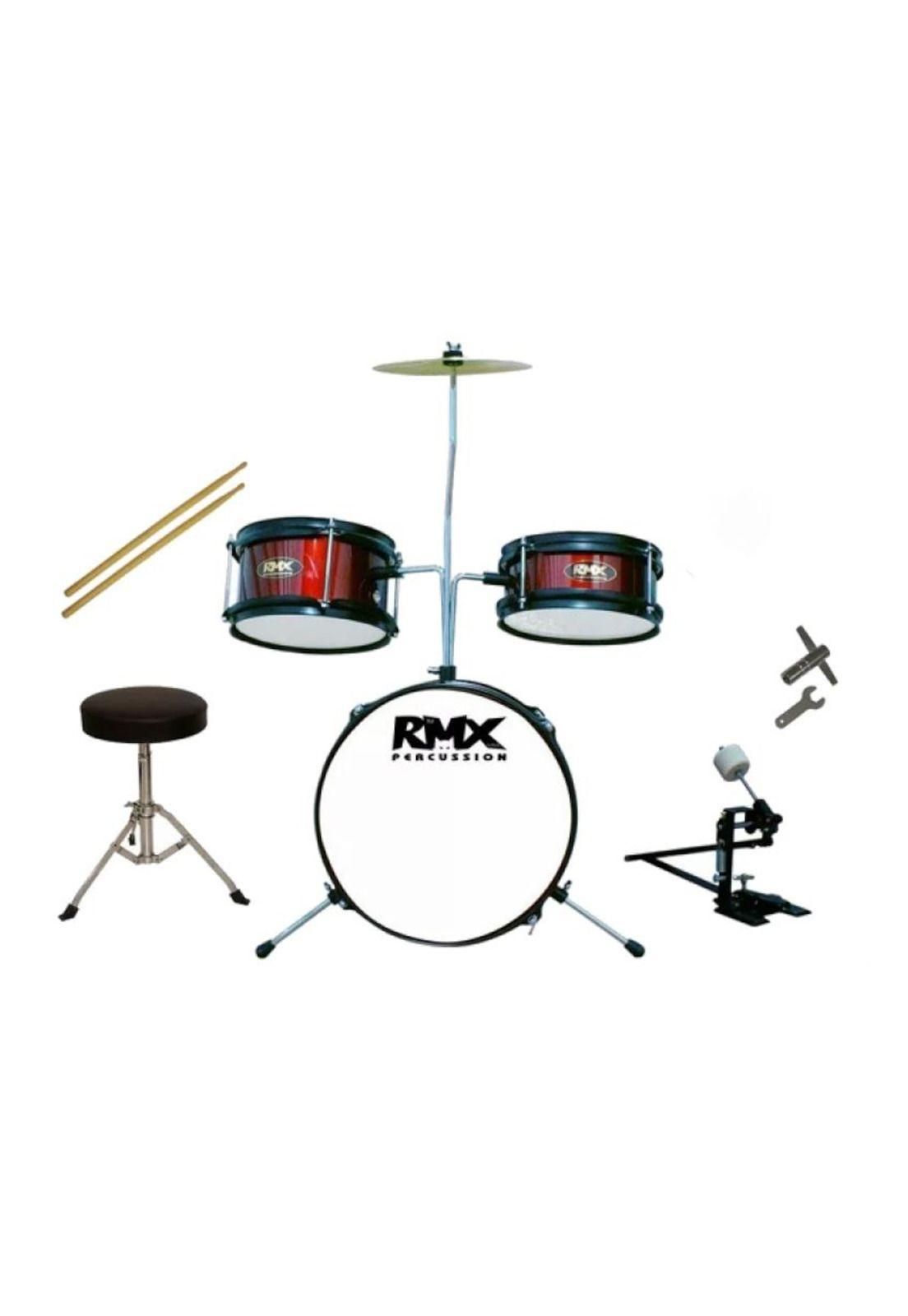 Bateria Infantil de 3 piezas RMX RAD-2 Roja-0