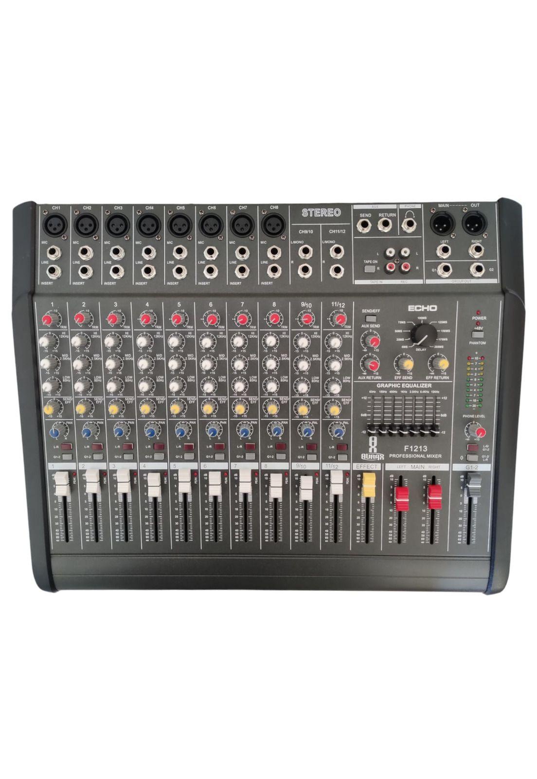 Mixer Amplificado 12 Canales Aurax F1213-0