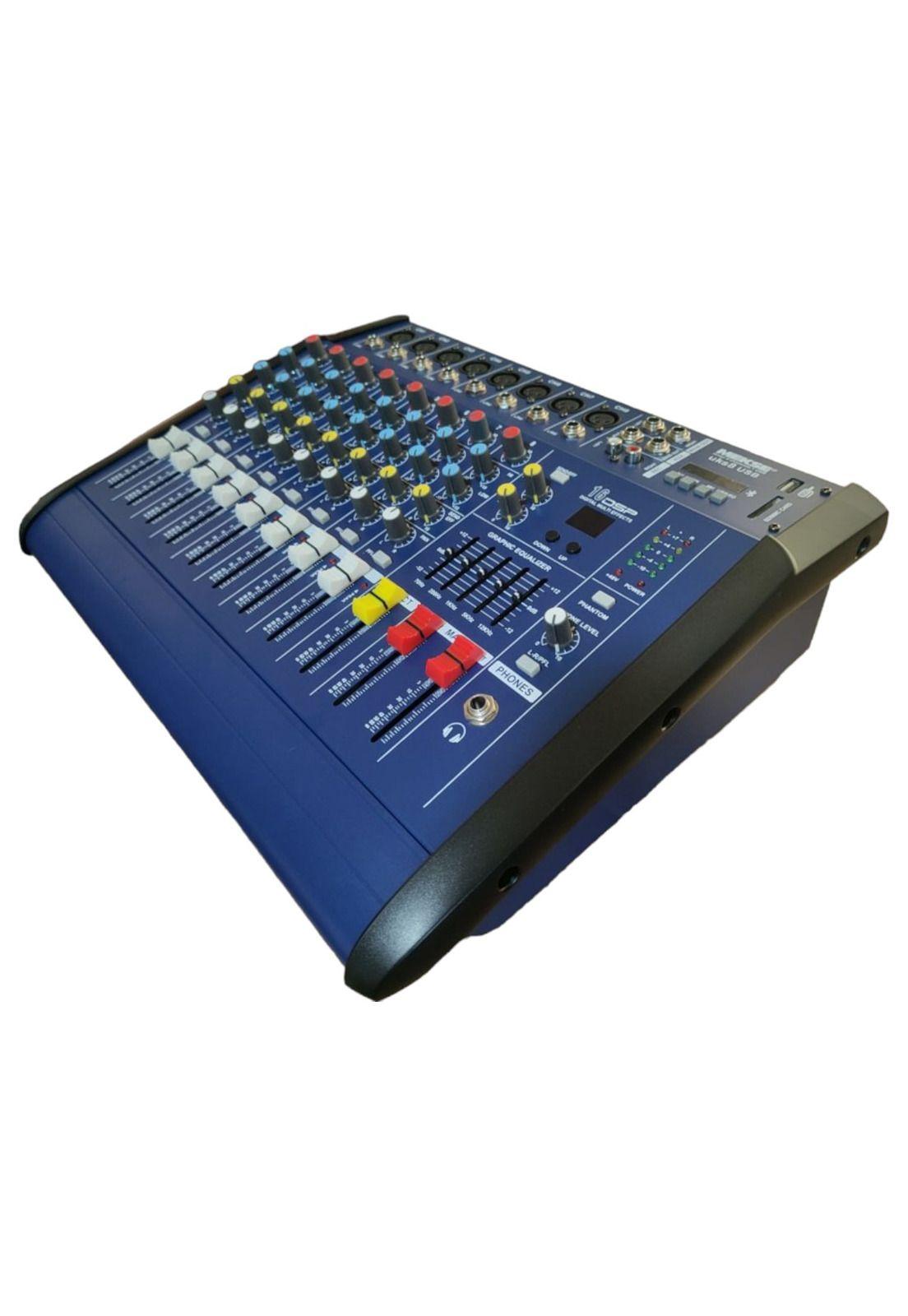 Mixer Amplificado 8 canales Mekse uks8 USB-1