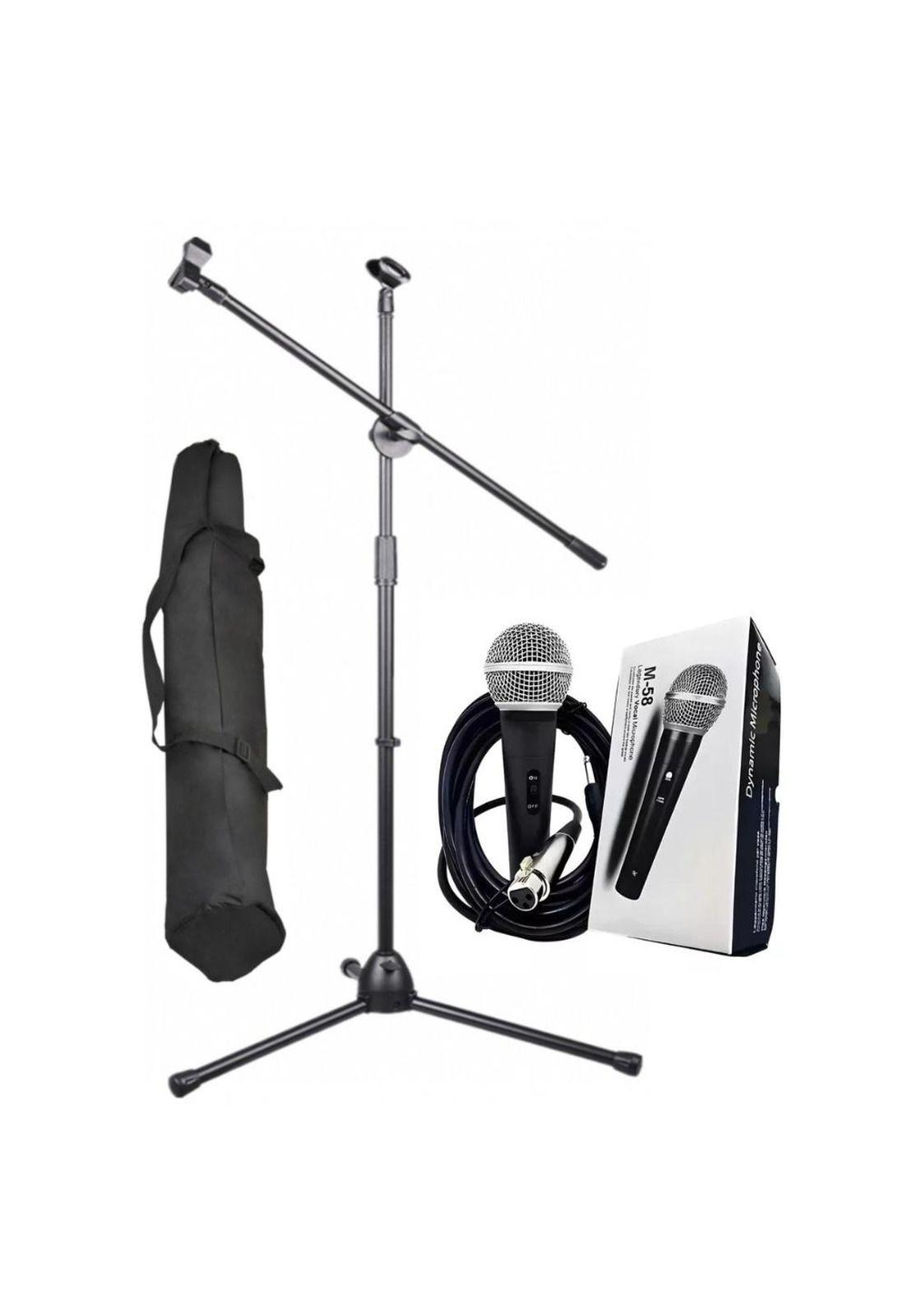 Set de microfono con atril, cable y funda Fidek KIT-SM58-1