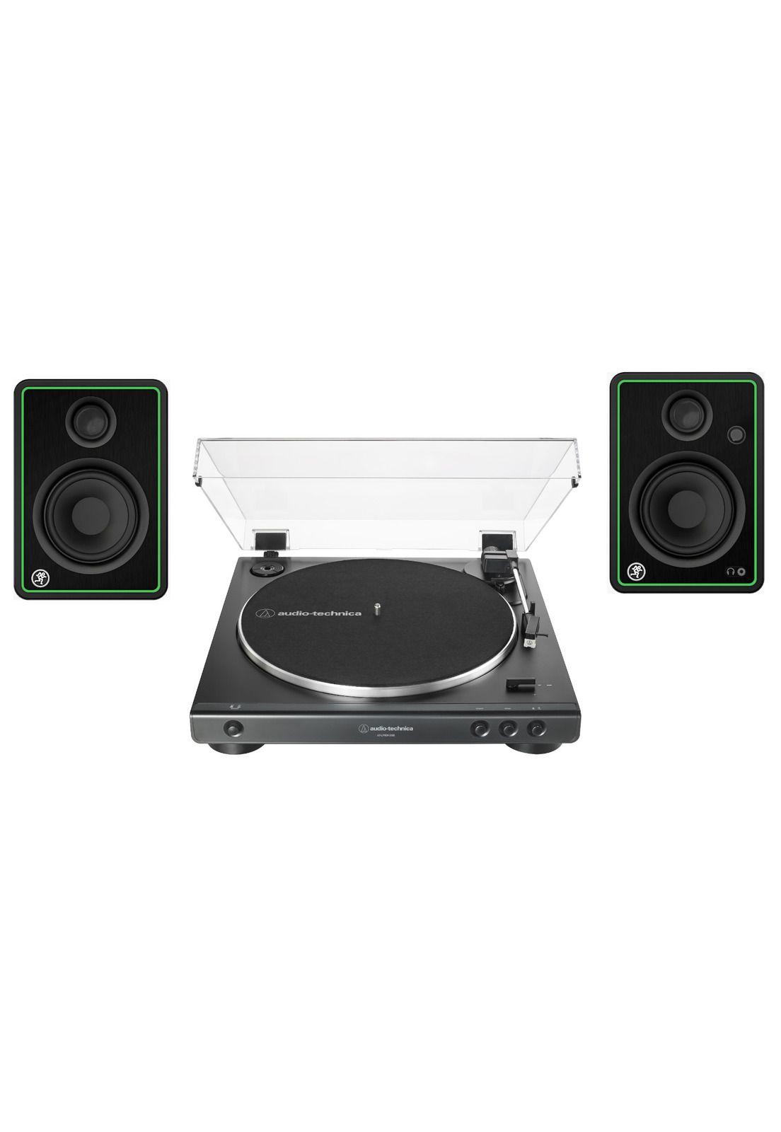 Pack Tornamesa Audiotechnica AT-LP60XUSB-BK + Monitores Estudio Mackie CR4-X-0