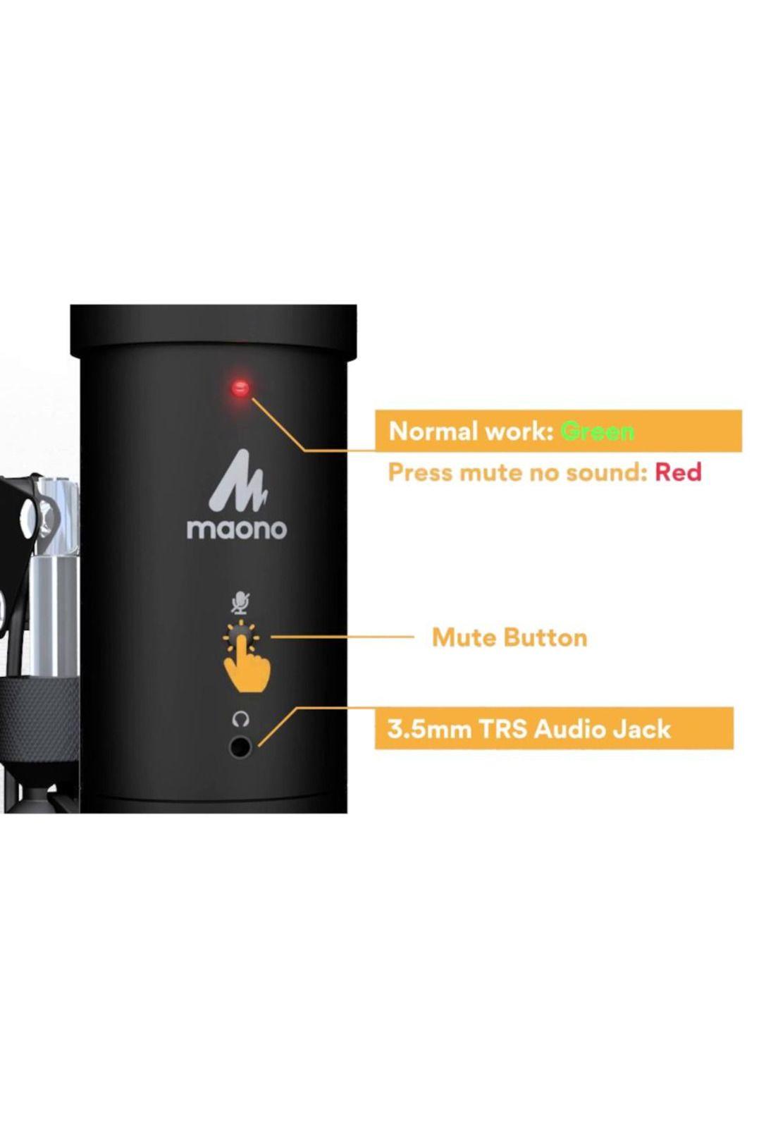 Kit Microfono Condensador Monitoreo Maono AU-PM401-1