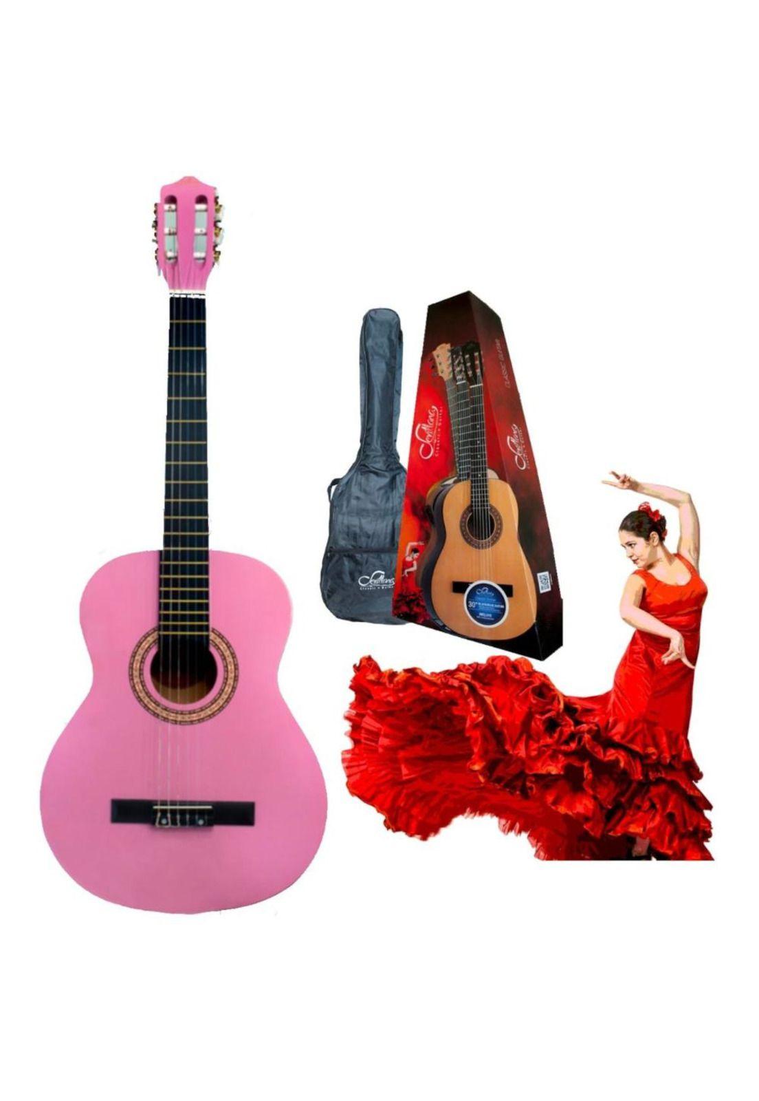 Guitarra Acustica 30" Sevillana 08457 Pink-1