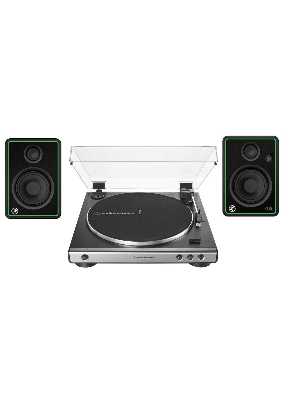 Tornamesa Audiotechnica AT-LP60X-GM + Monit. Mackie CR4-XBT-0