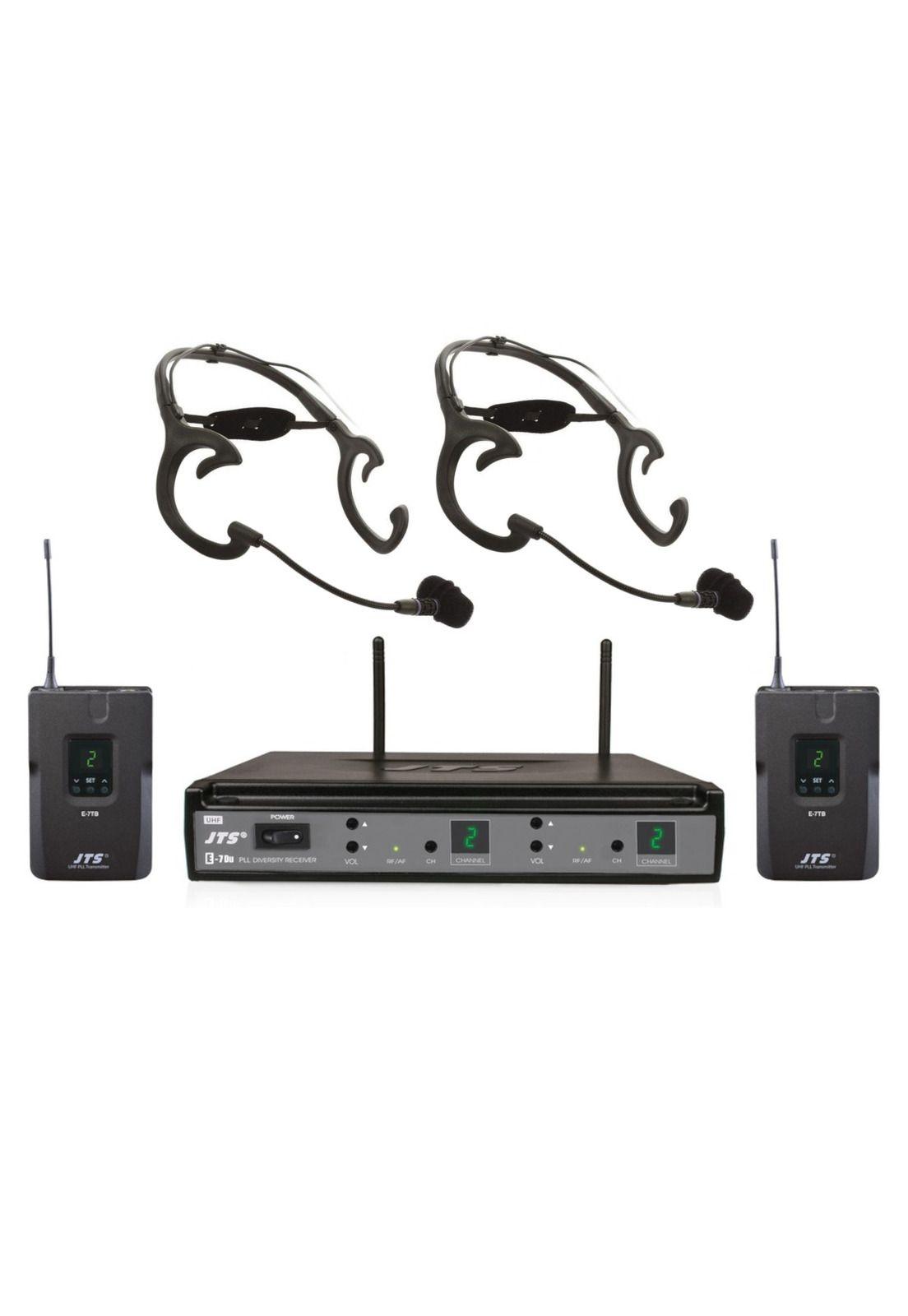 Sistema Dual de microfono cintillo JTS E7Du+E7TB+CX504-0