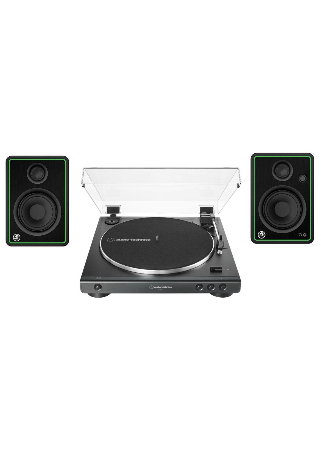 Pack Tornamesa Audiotechnica AT-LP60X-BK + Monitores Estudio Mackie CR4-XBT-0