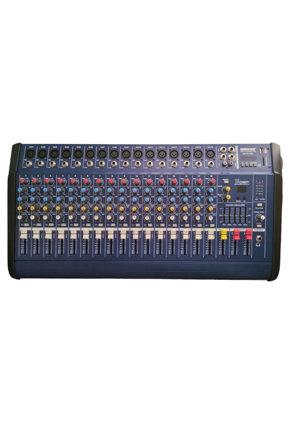 Mixer Amplificado 16 canales Mekse uks16 USB-0