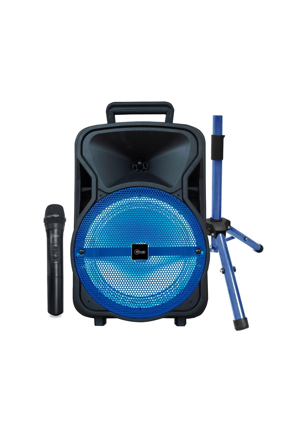 Set Karaoke Mlab CityStreet 8709 Box 8" Blue Grid Tripod-0