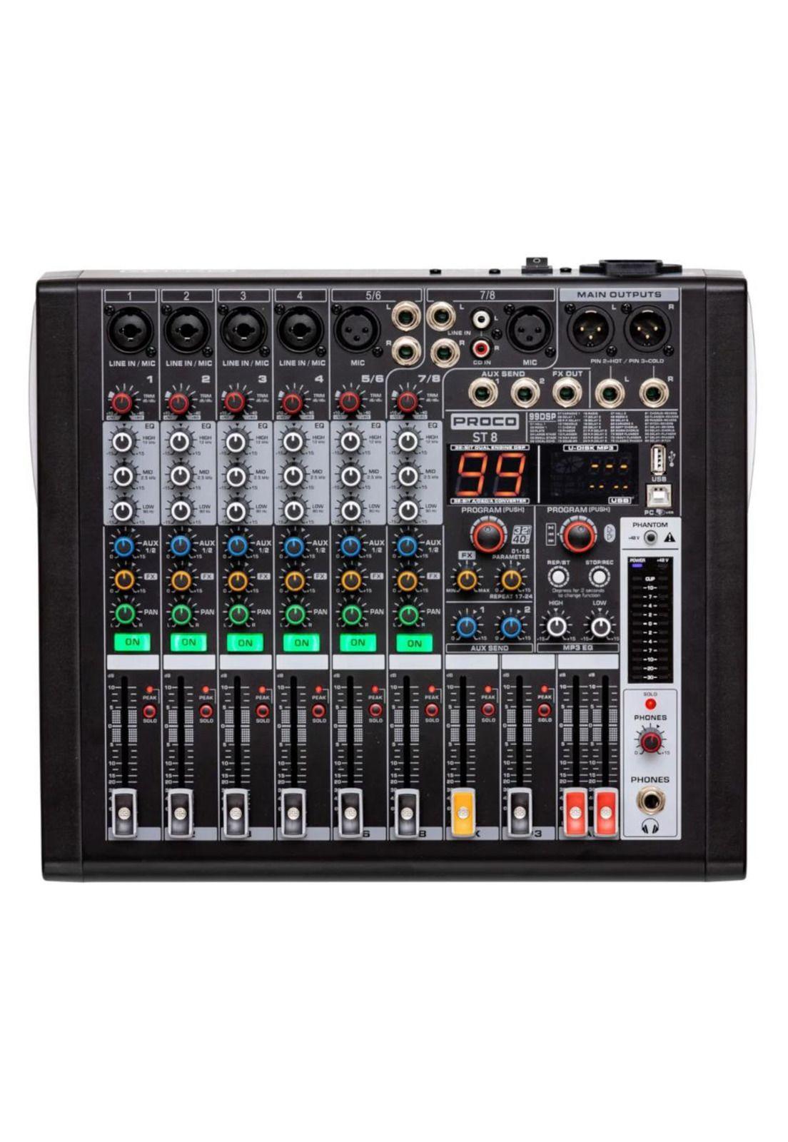 Mixer Analogo 8 Canales Proco ST8-0