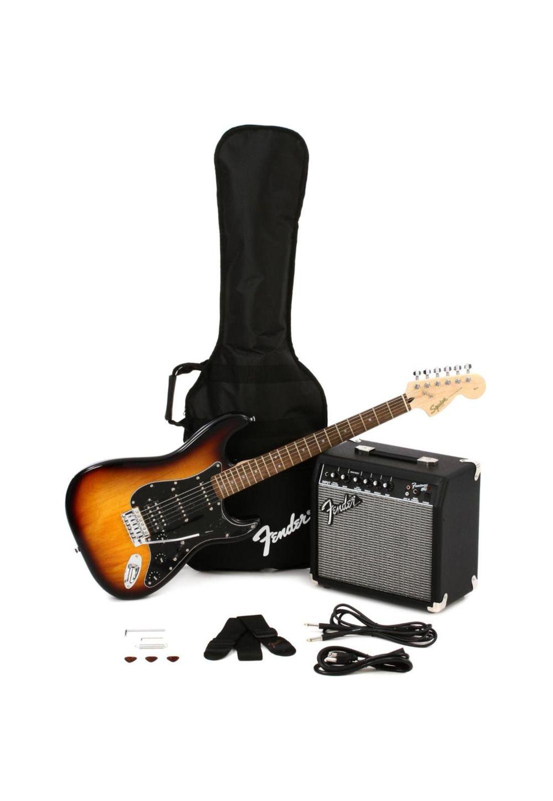 Pack Guitarra Fender Squier Stratocaster Affinity HSS Sunburst-0