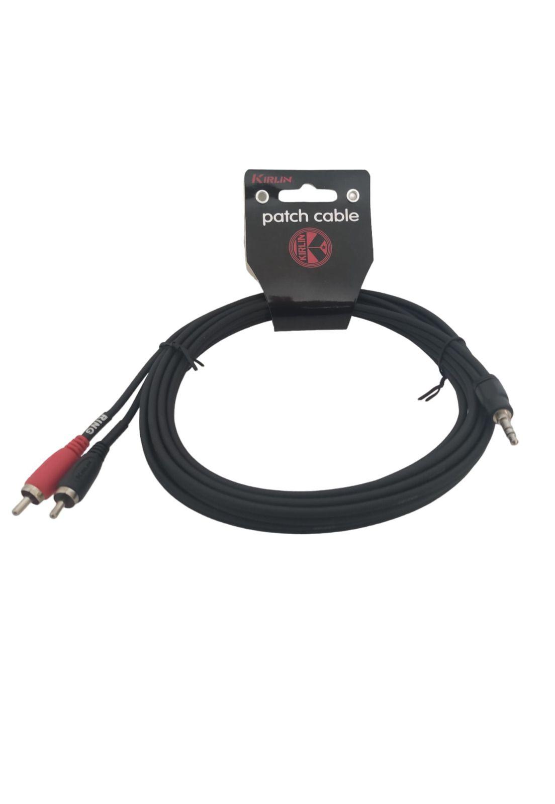 Cable Estereo 3mt de Miniplug a RCA Kirlin YE-364L-3M/BK-0