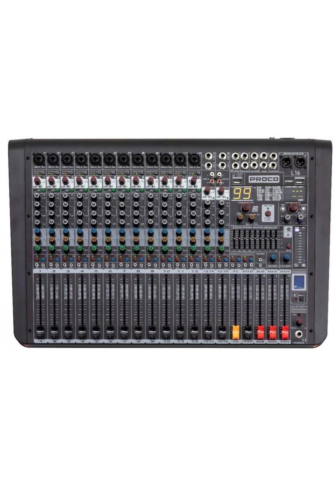 Mixer Analogo 16 Canales Proco L16-0