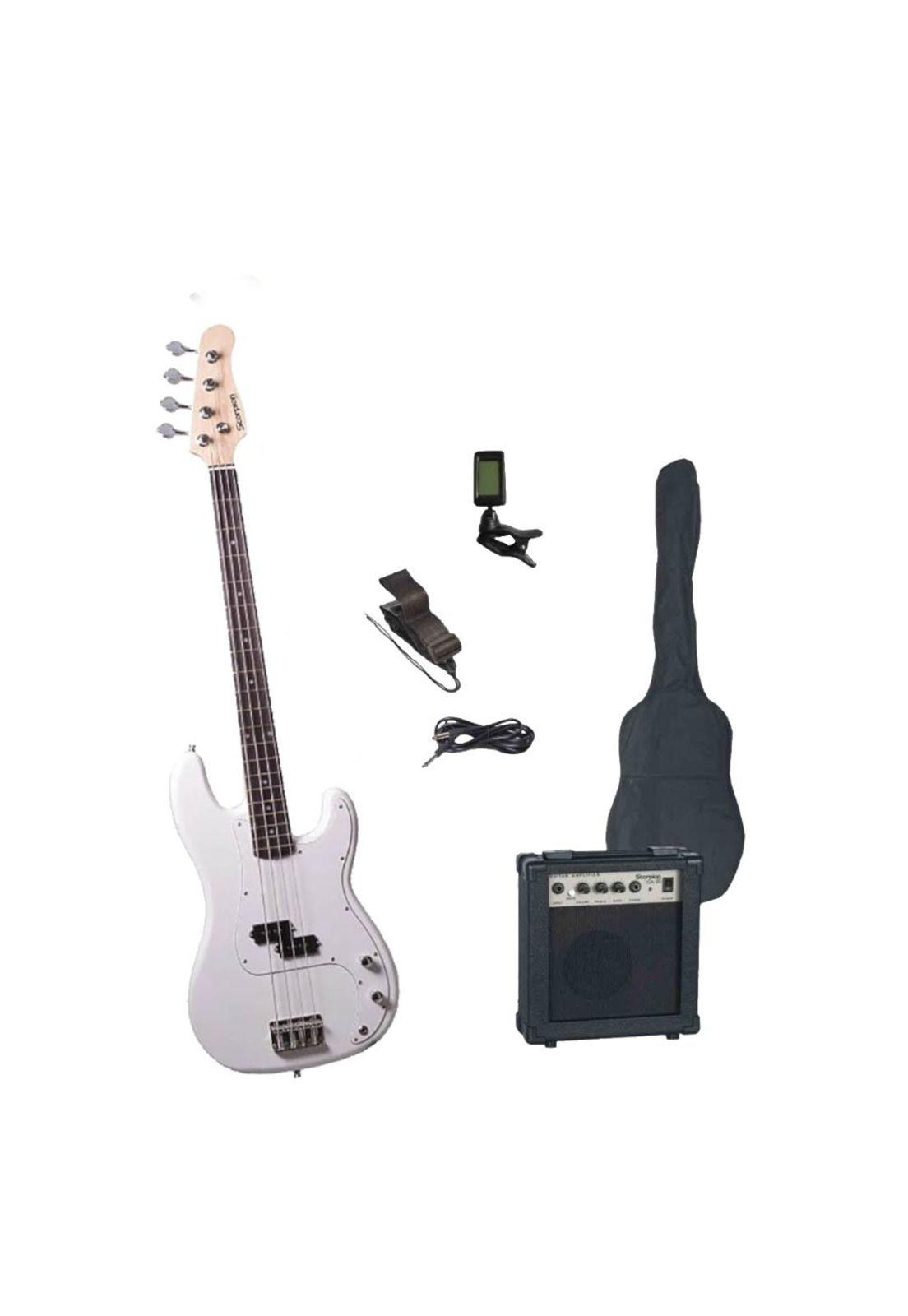 Set de bajo electrico Scorpion PSB-200 WH-0