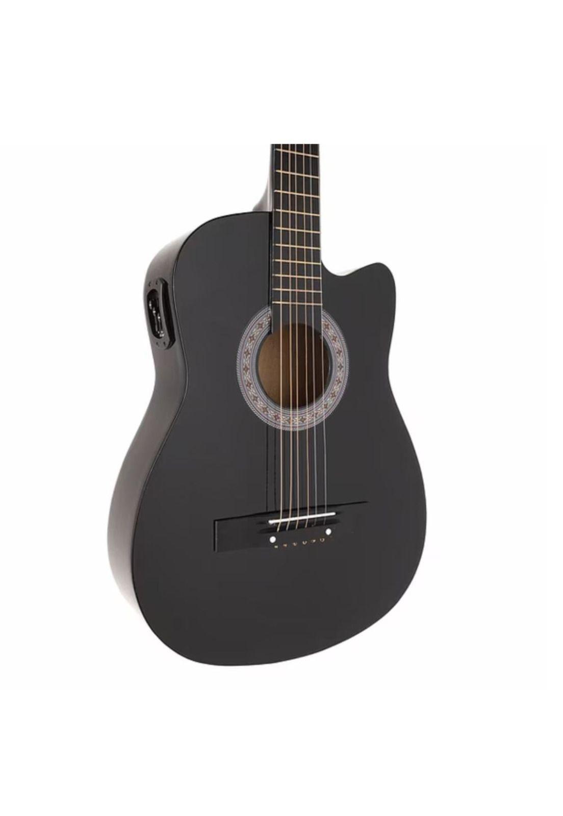 Guitarra Electroacustica Epic 38 Pulgadas Negra + Funda-2