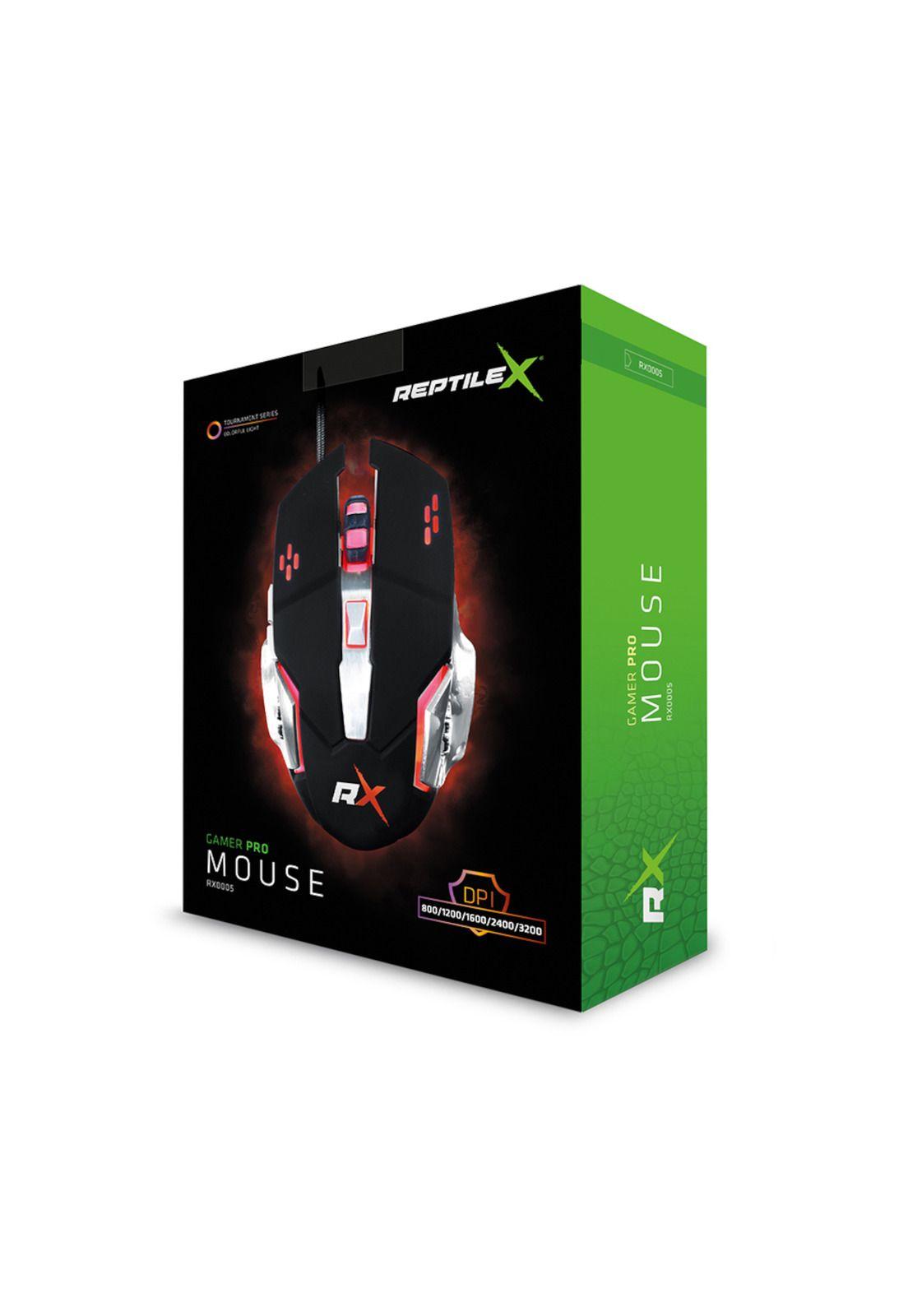 Mouse gamer USB ReptileX RX0005 Colorful Light-2