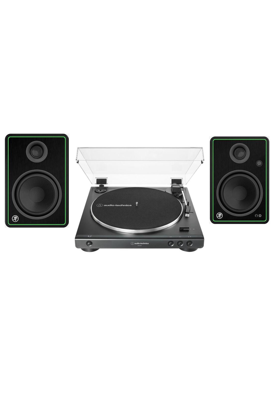 Tornamesa Audiotechnica AT-LP60X-BK + Monitores Mackie CR5-XBT-0