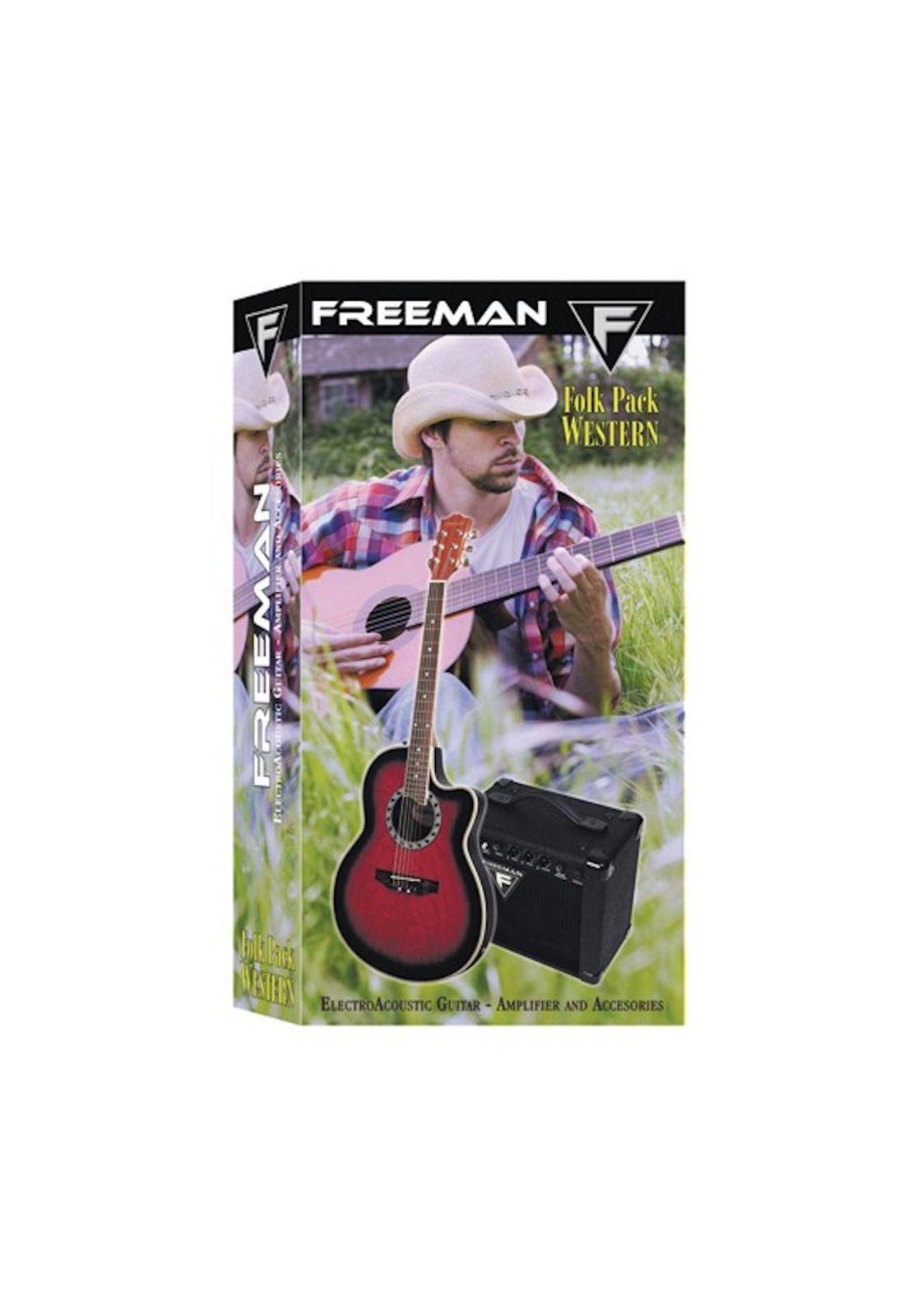 Pack de guitarra electroacustica Freeman Western-0