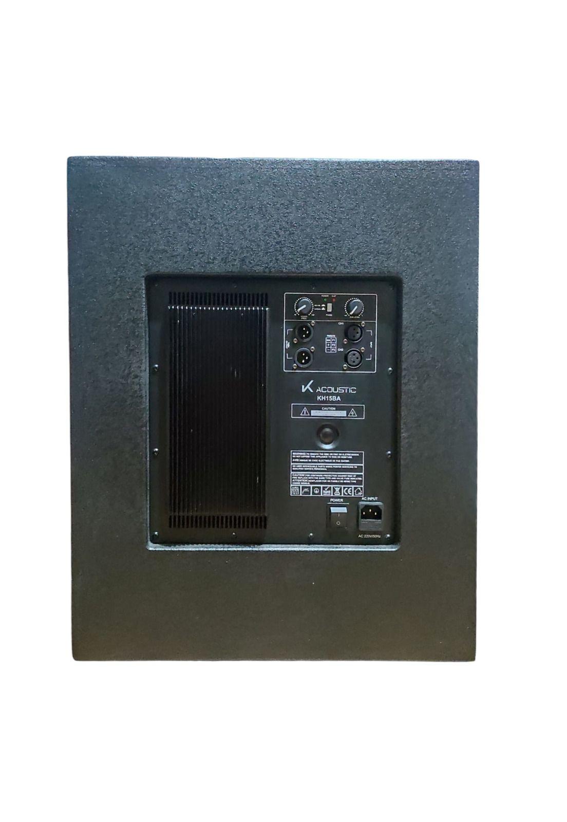 Sub Bajo Activo 15 Pulgadas K-Acoustic KH15BA-2