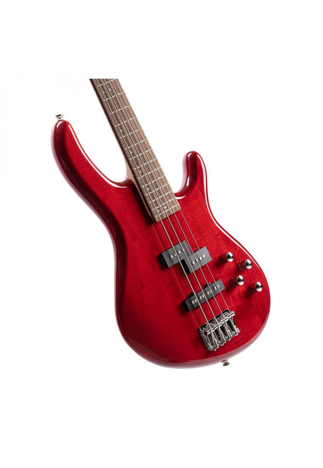 Bajo electrico Cort Action Bass Plus Trans Red con funda-1