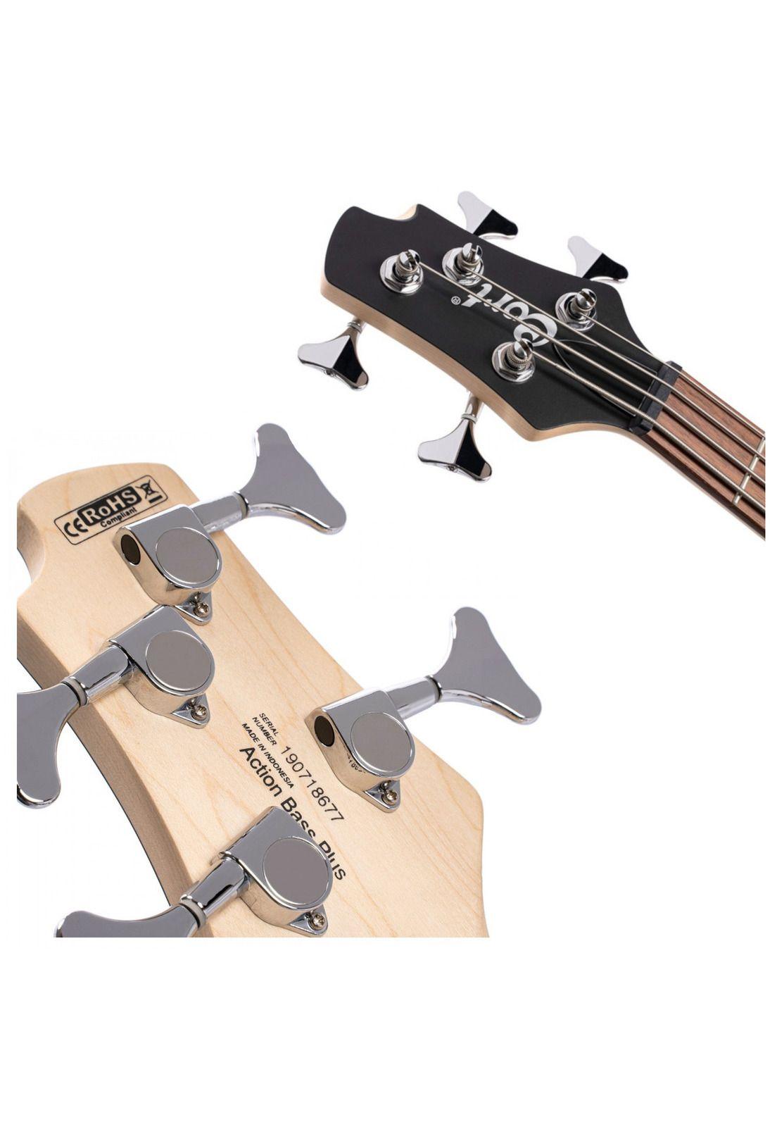 Bajo electrico Cort Action Bass Plus Trans Red con funda-3