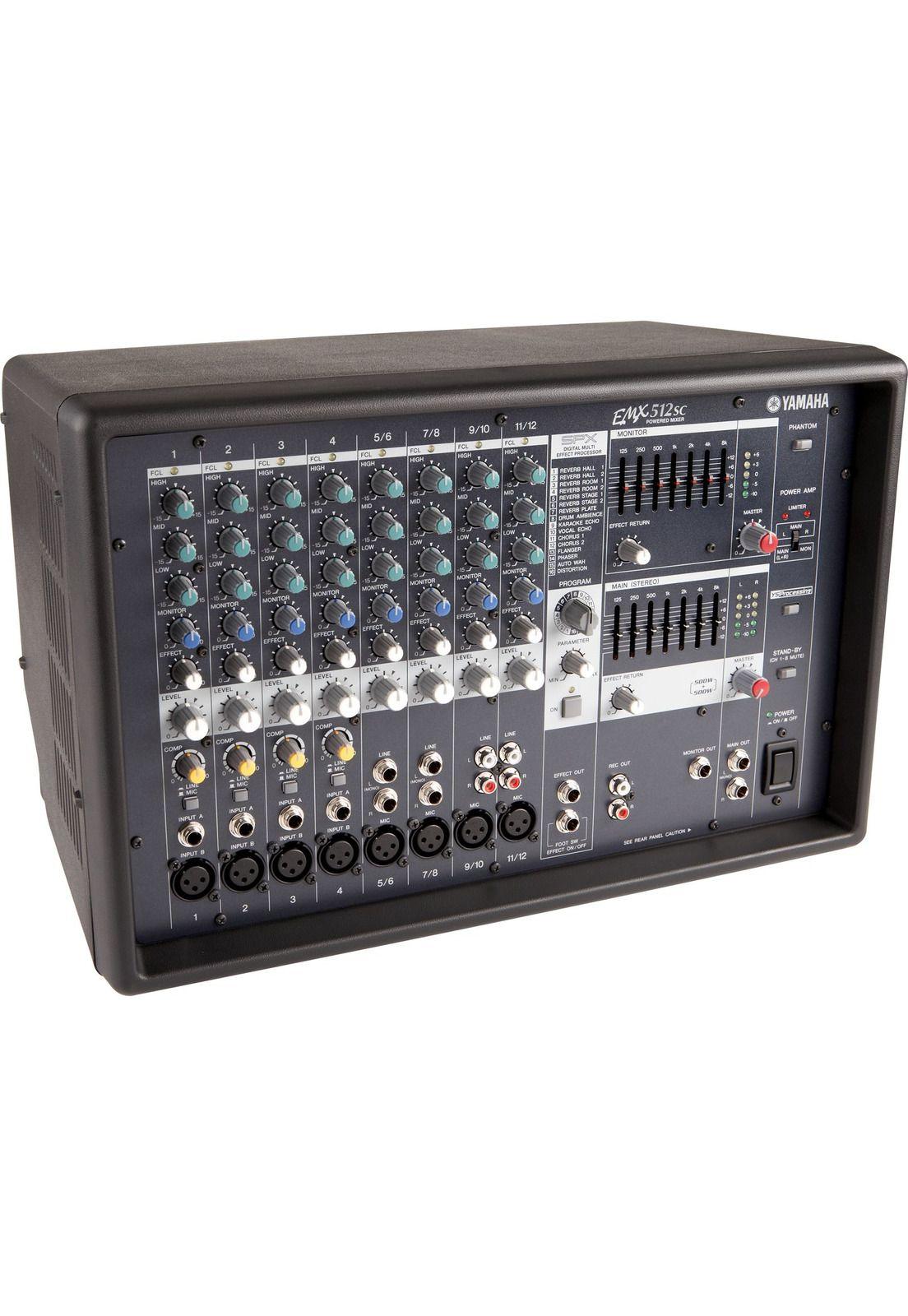 CONSOLA ACTIVA CON EFECTOS Y ECUALIZADOR DE 12 CANALES YAMAHA EMX512SC-0