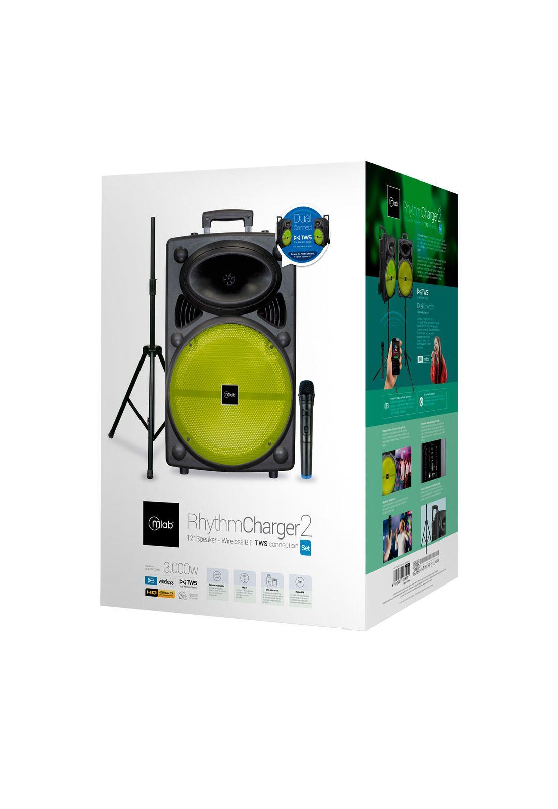 Parlante Portatil TWS con Atril Mlab Rhythm Charger 2-3