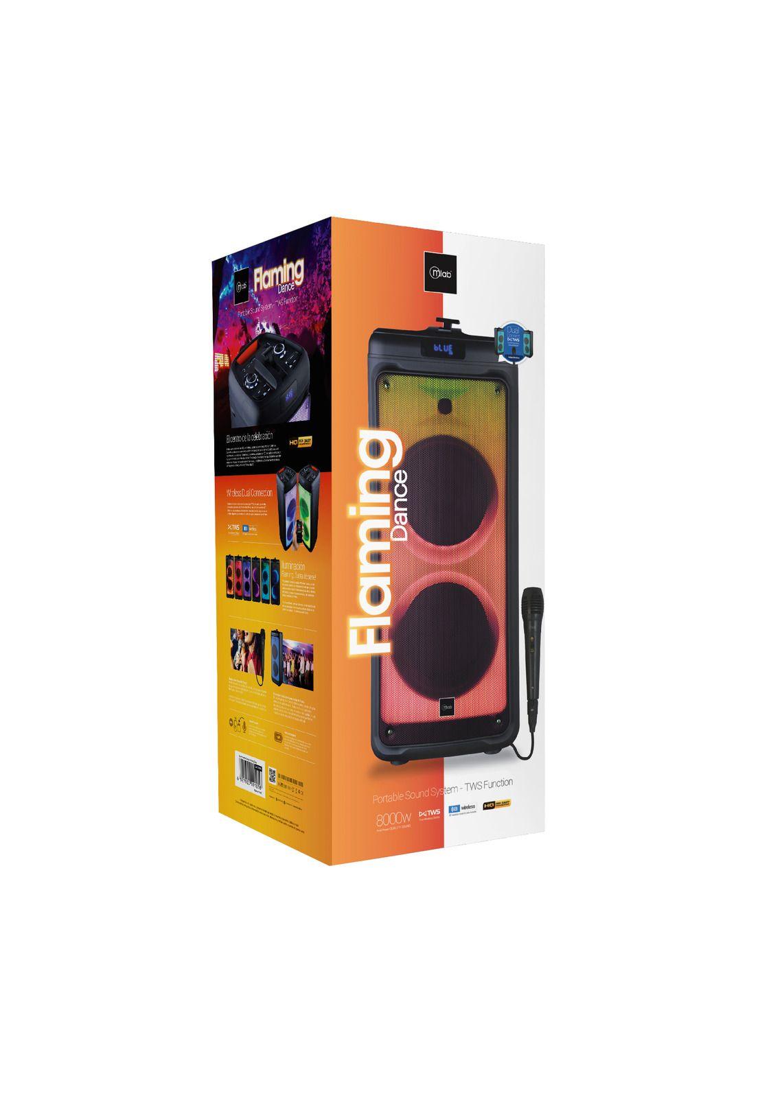 Parlante Portatil Karaoke Mlab Flaming Dance-5