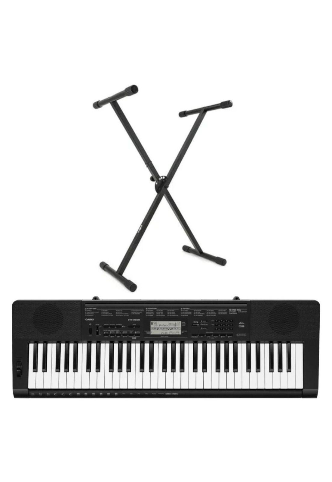 Pack Teclado Casio CTK-3500 + atril de tubo simple-0