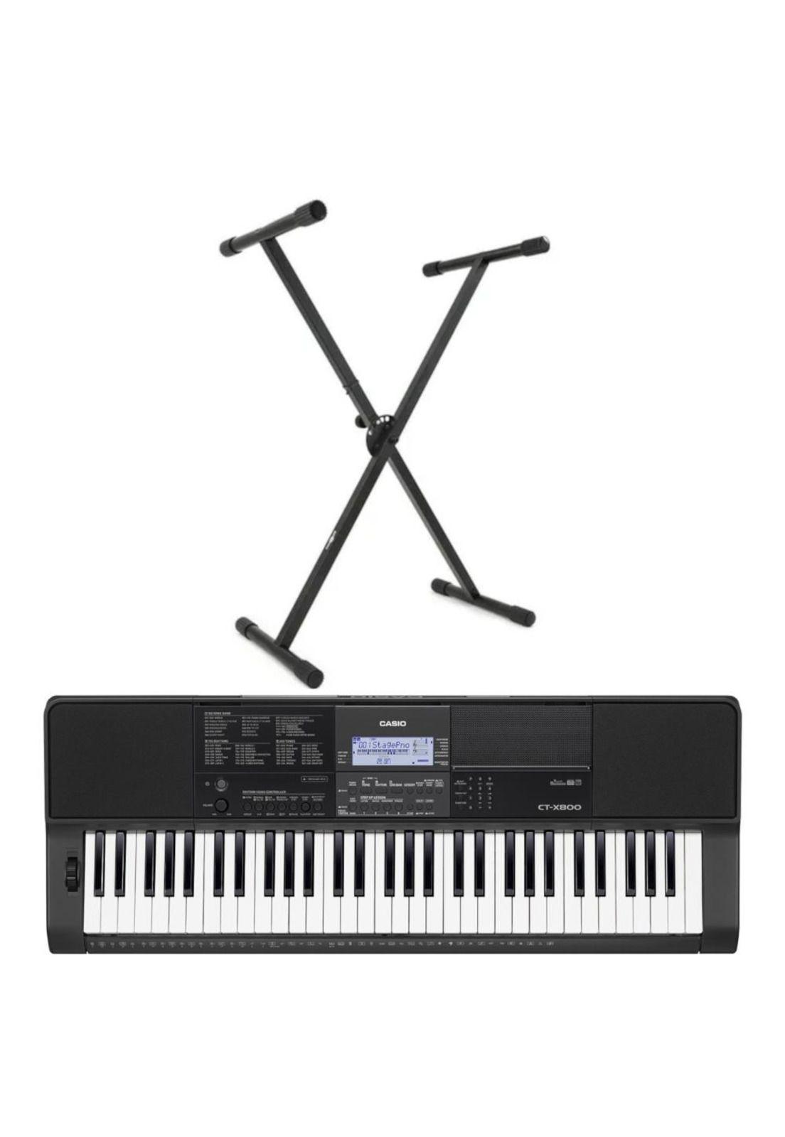 Pack Teclado Casio CT-X800 + atril de tubo simple-0
