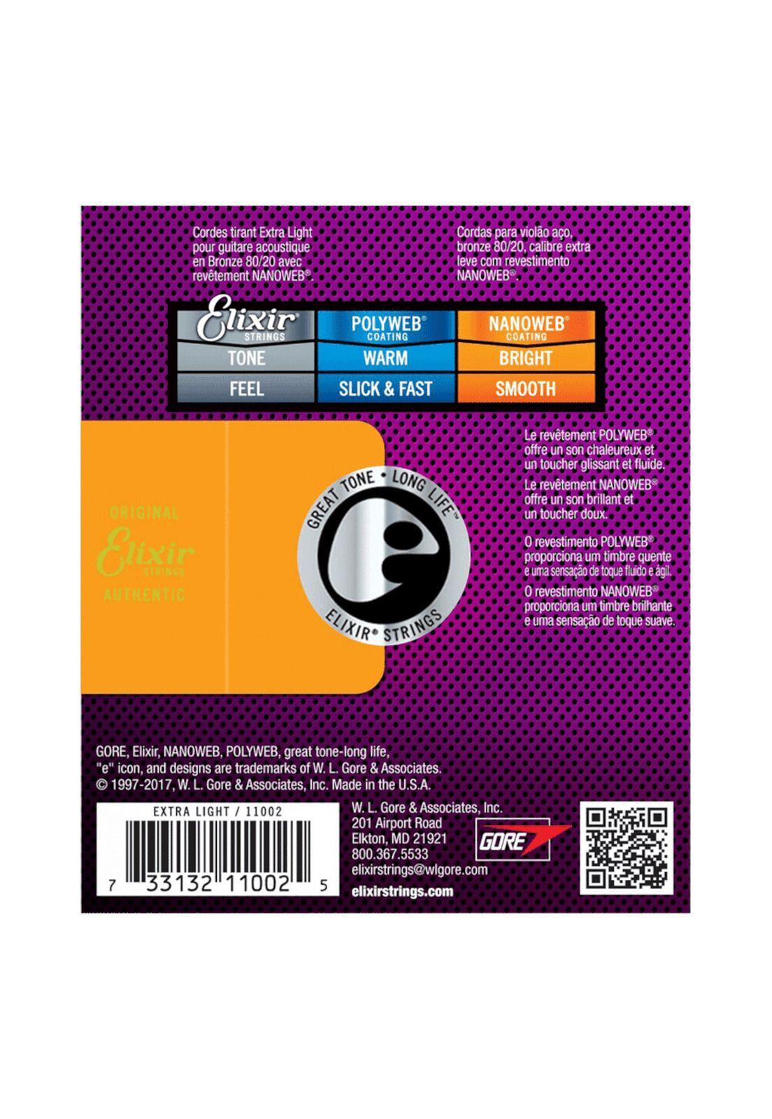 Cuerdas para guitarra acústica Elixir 11002-1