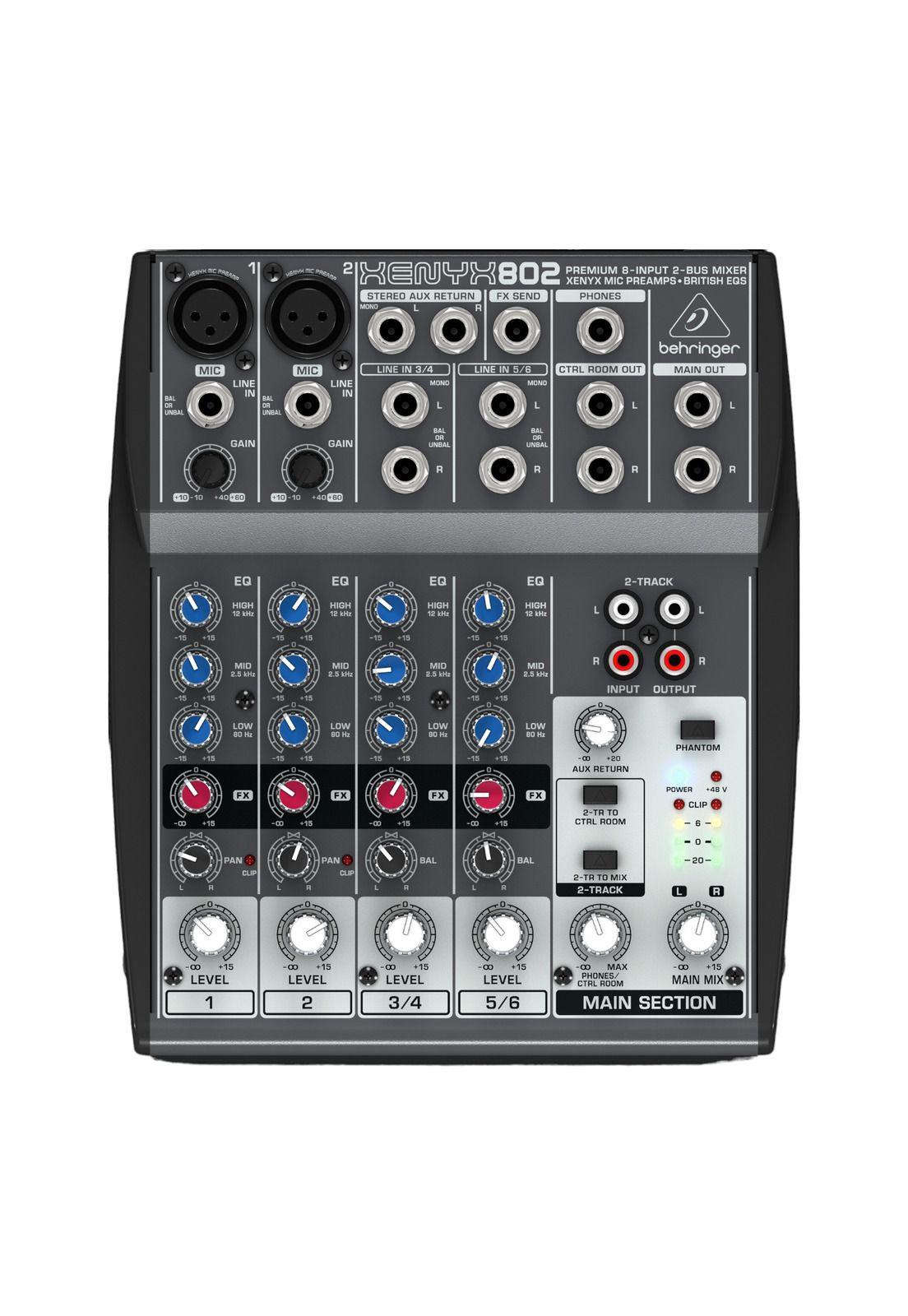 Mixer Analogo de 6 canales Behringer XENYX 802-0