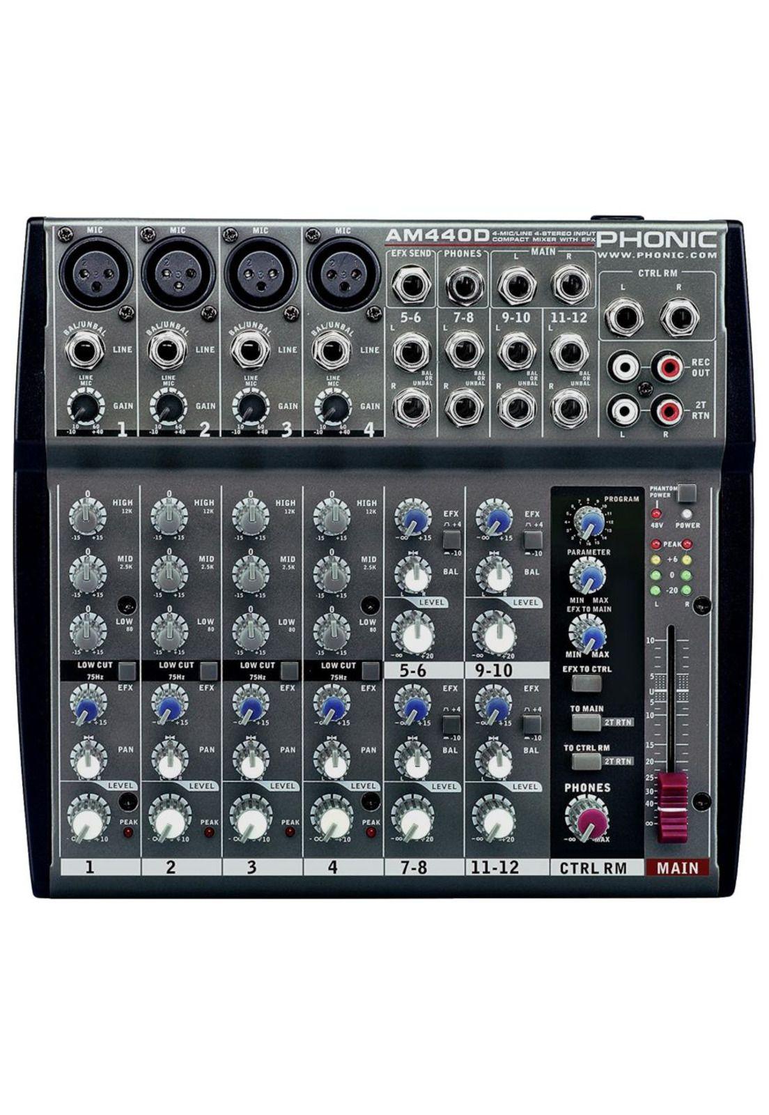 Mixer Analogo con efecto Phonic AM 440D-0