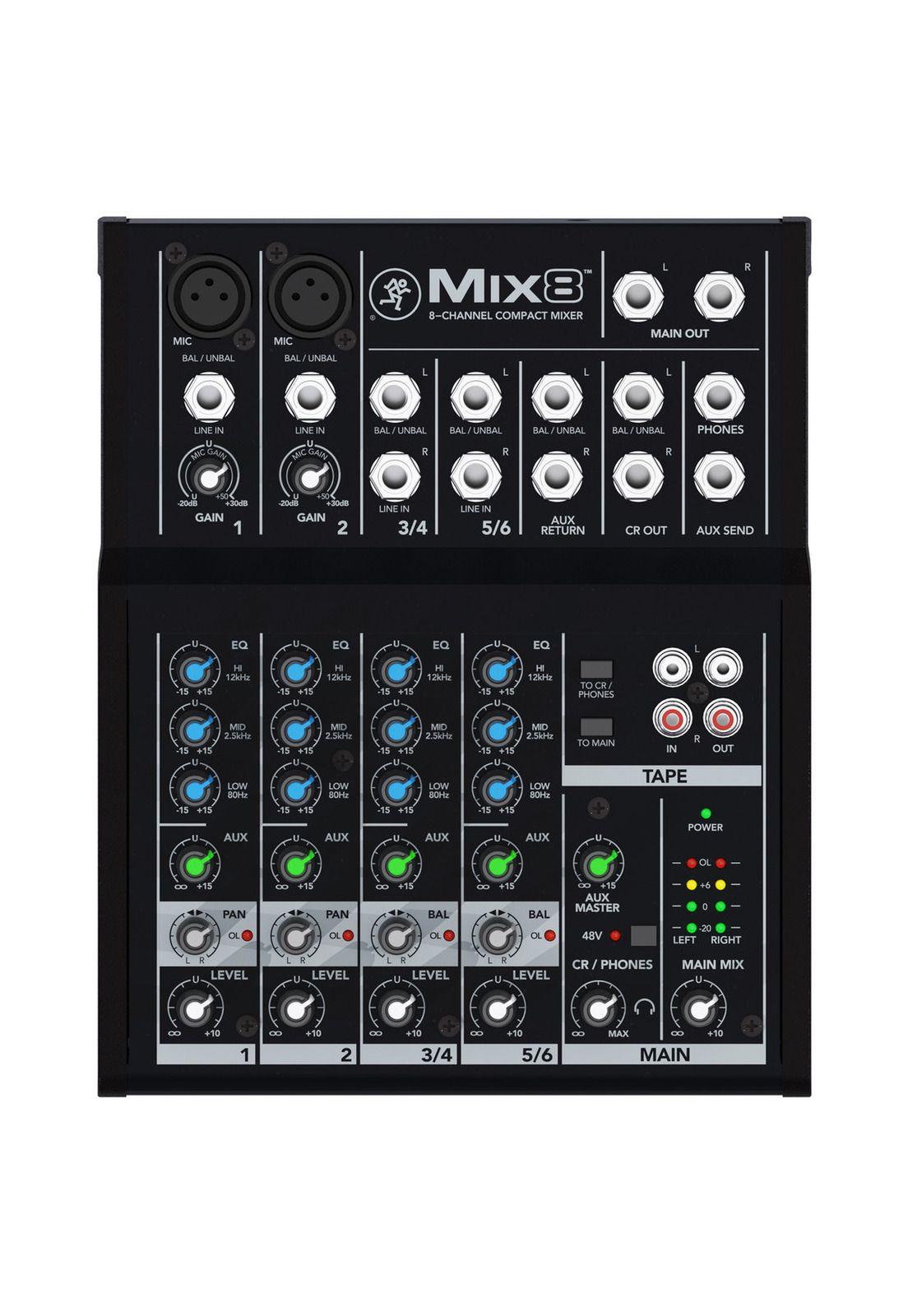Mixer Analogo 8 canales Mackie Mix8-0