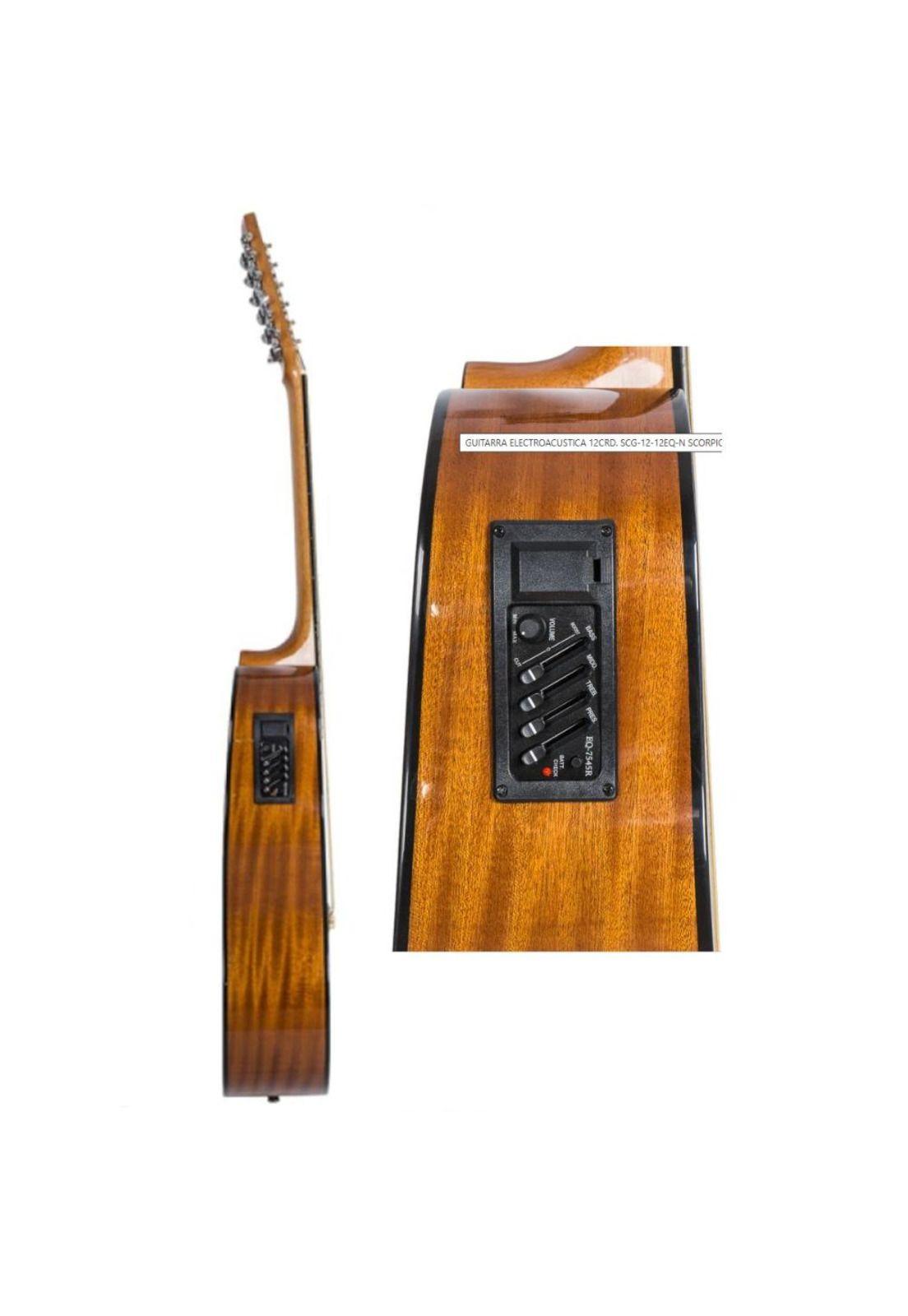 Guitarra 12 cuerdas electroacústica Scorpion SCG-12 EQ-N-2