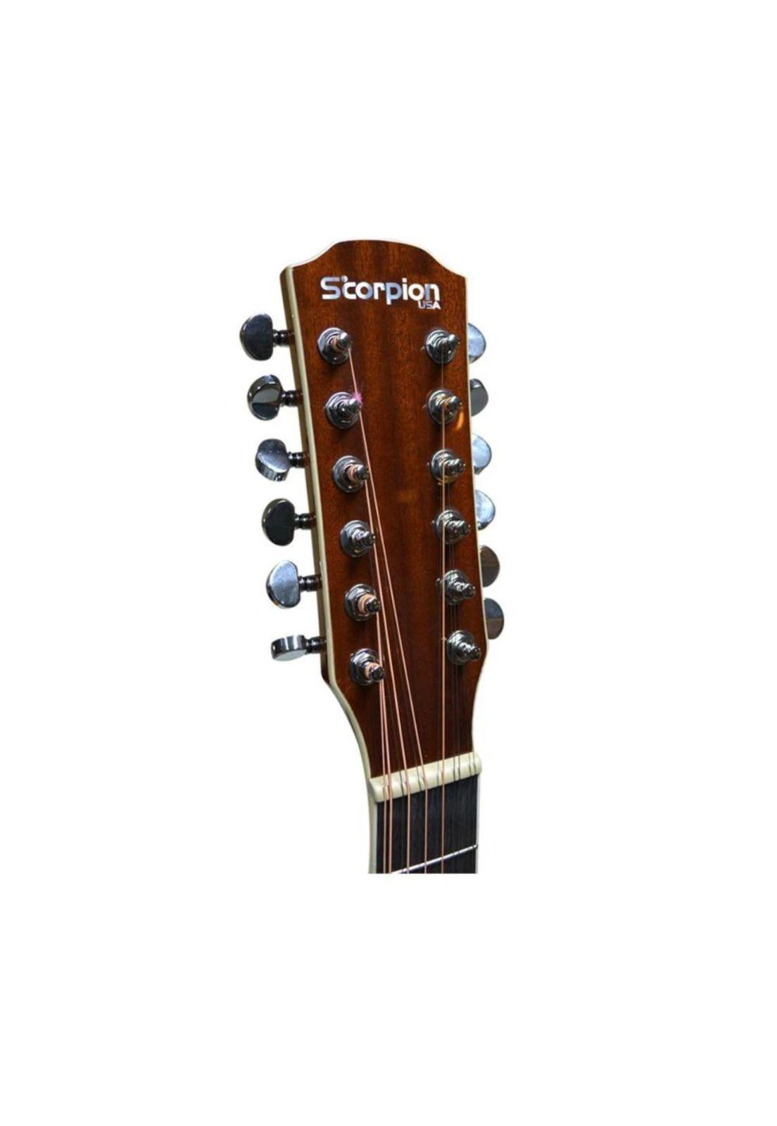 Guitarra 12 cuerdas electroacústica Scorpion SCG-12 EQ-N-4