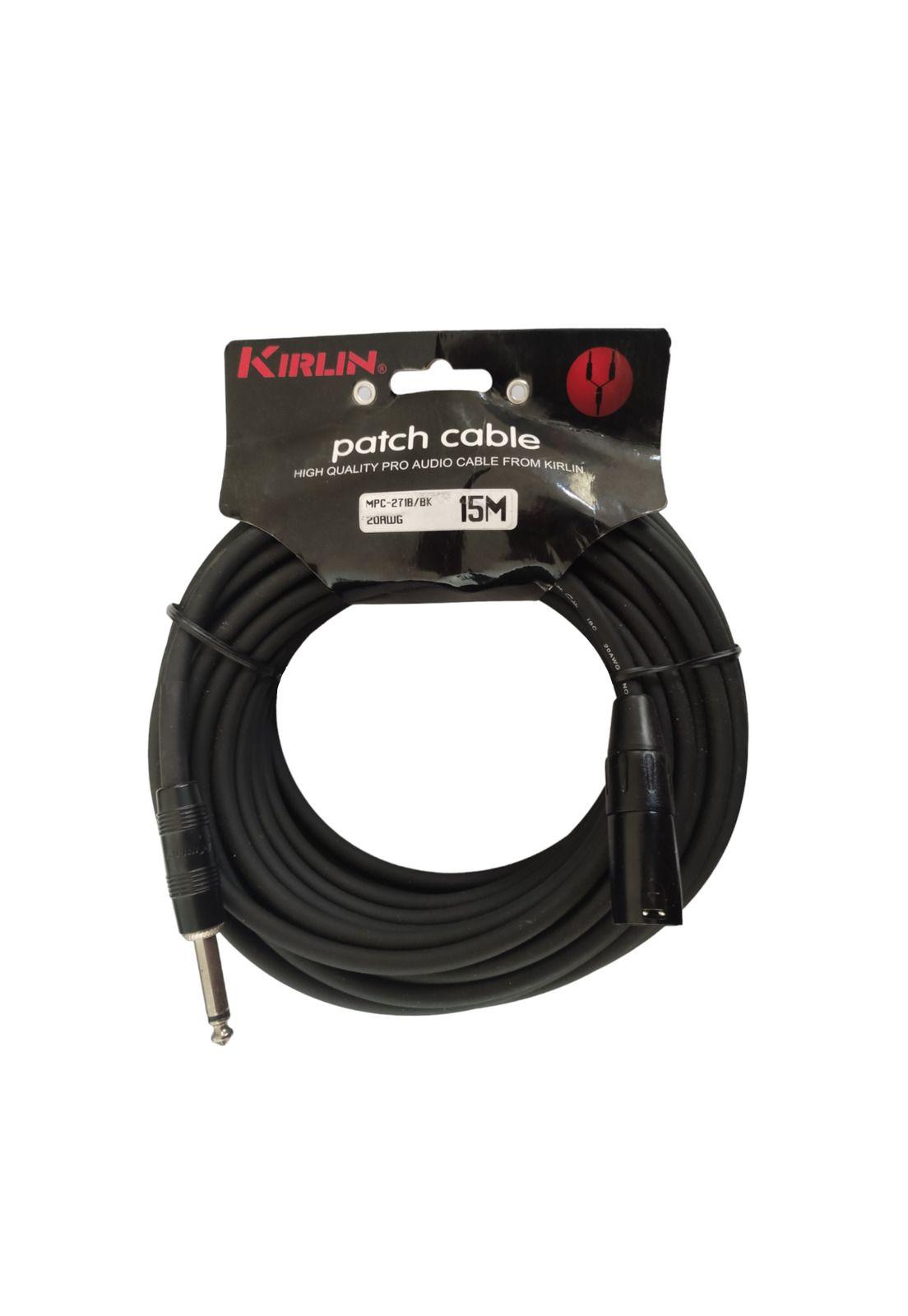 Cable XLR-Plug 6,3mm de 15 mt Kirlin MPC-271B/BK 15M-0