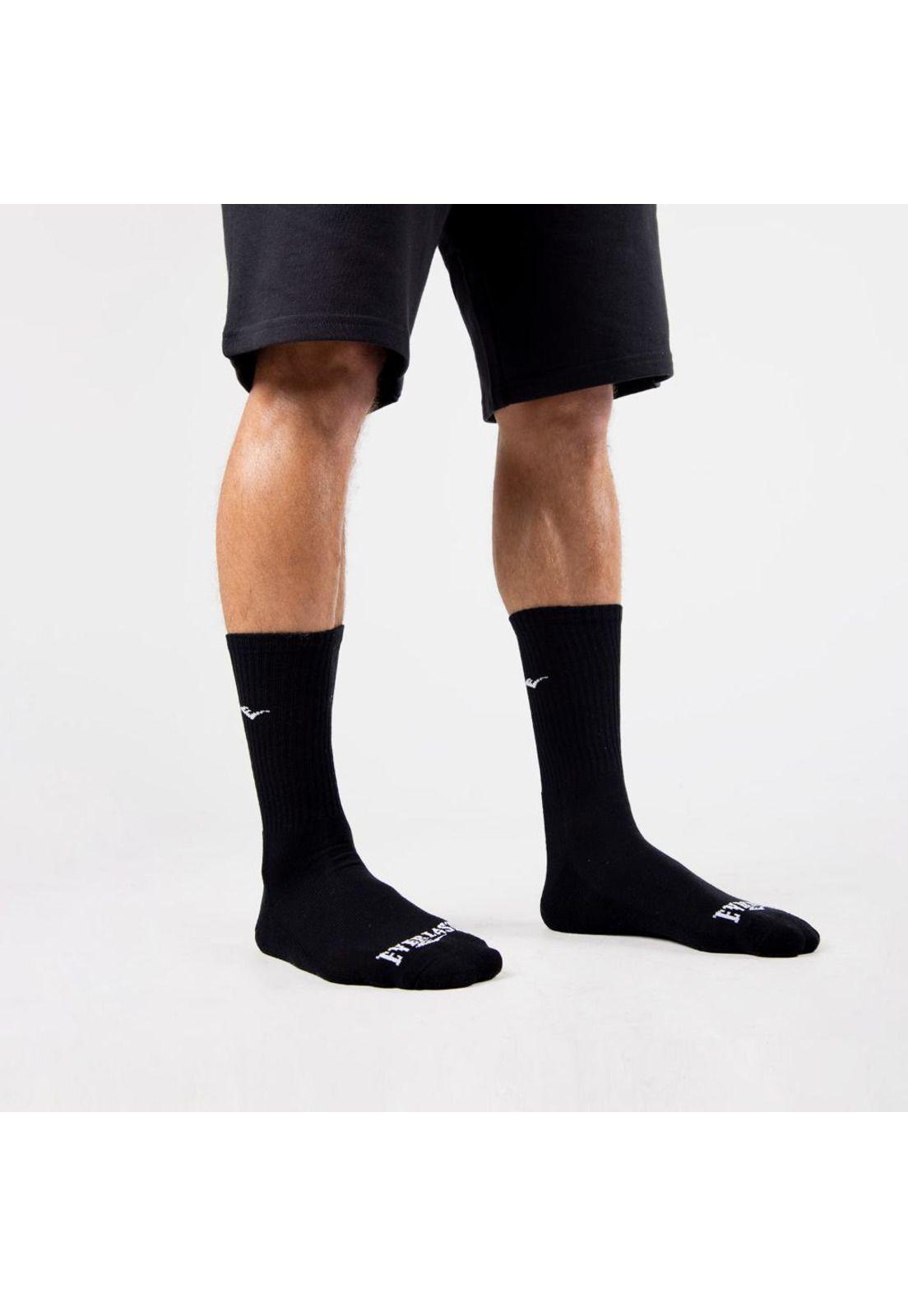 Tripack Calcetines Crew Negro-Blanco-Gris Everlast-3
