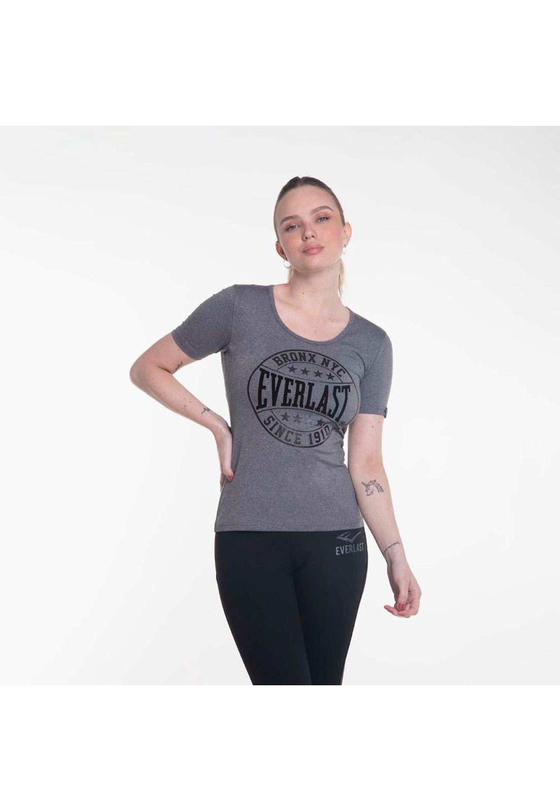 Polera M/C Basic Two Charcoal Everlast-0