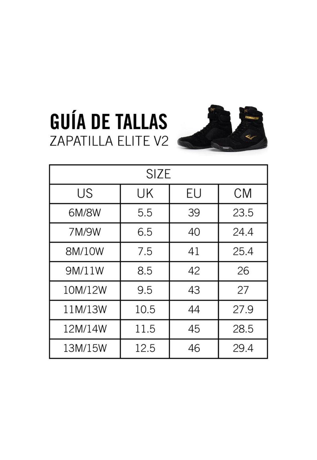 Zapatillas De Boxeo Everlast Elite Pro 2 Negro-7