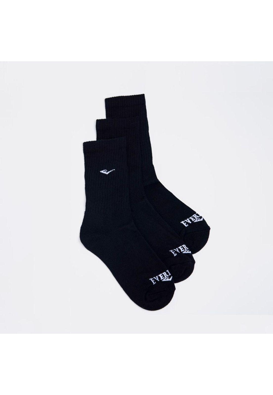 Tripack Calcetines Crew Negro Everlast-2