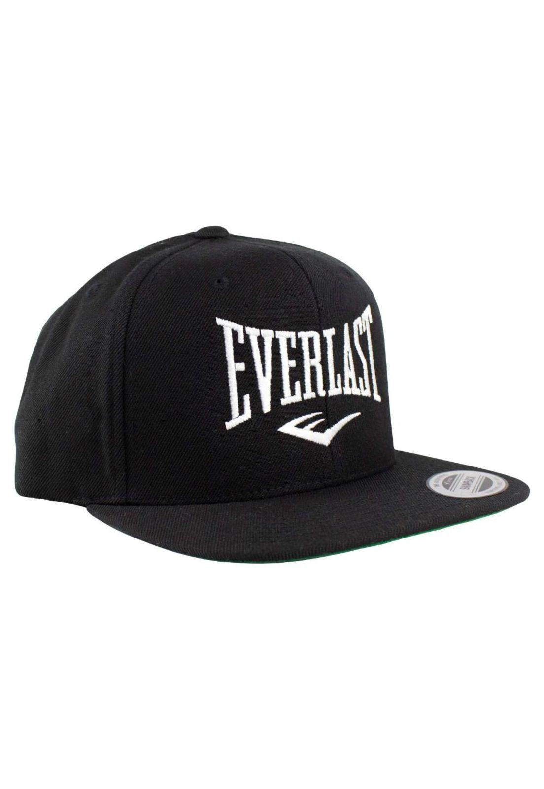 Jockey Snapback Visera Plana Negro Everlast-2