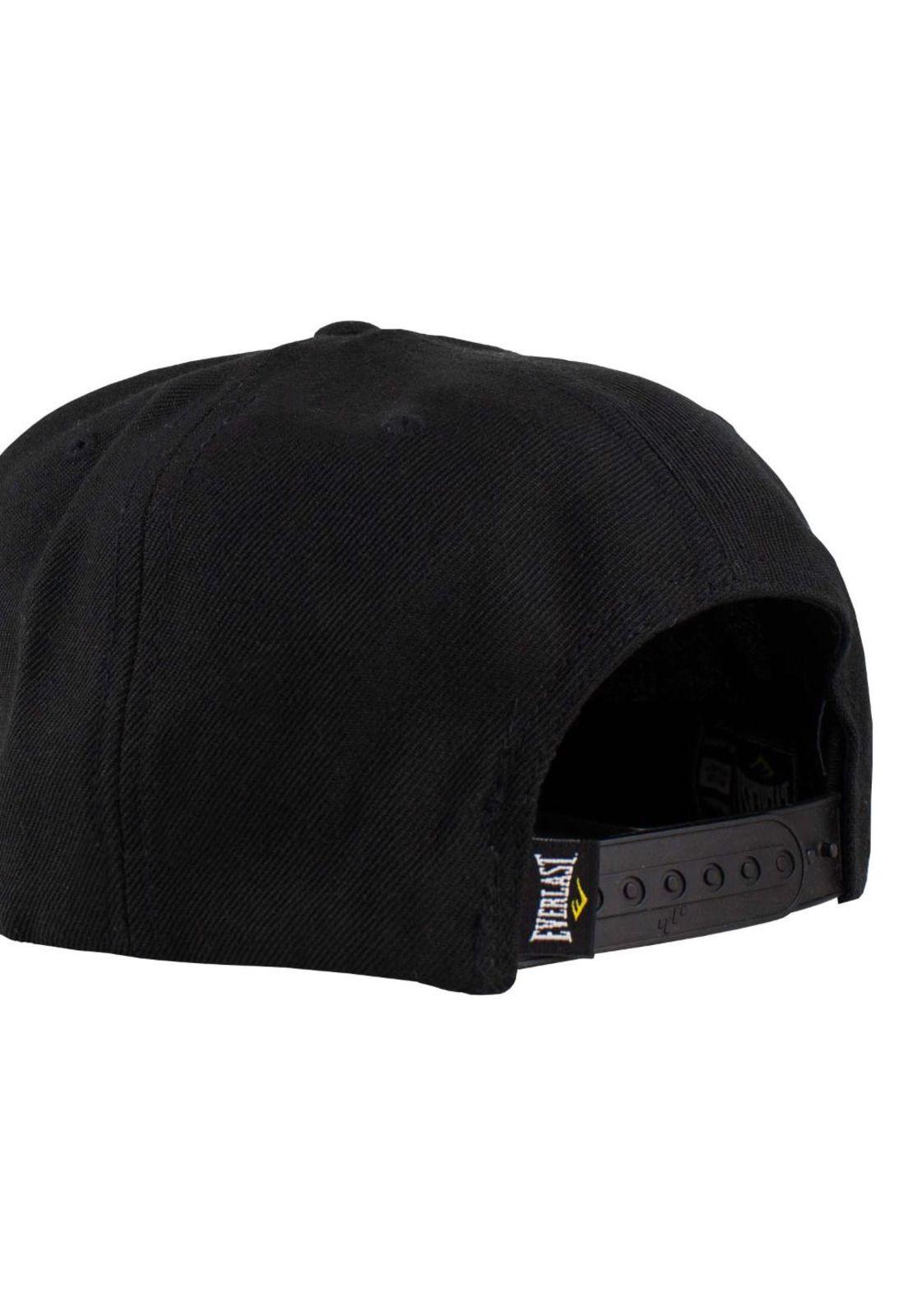 Jockey Snapback Visera Plana Negro Everlast-4