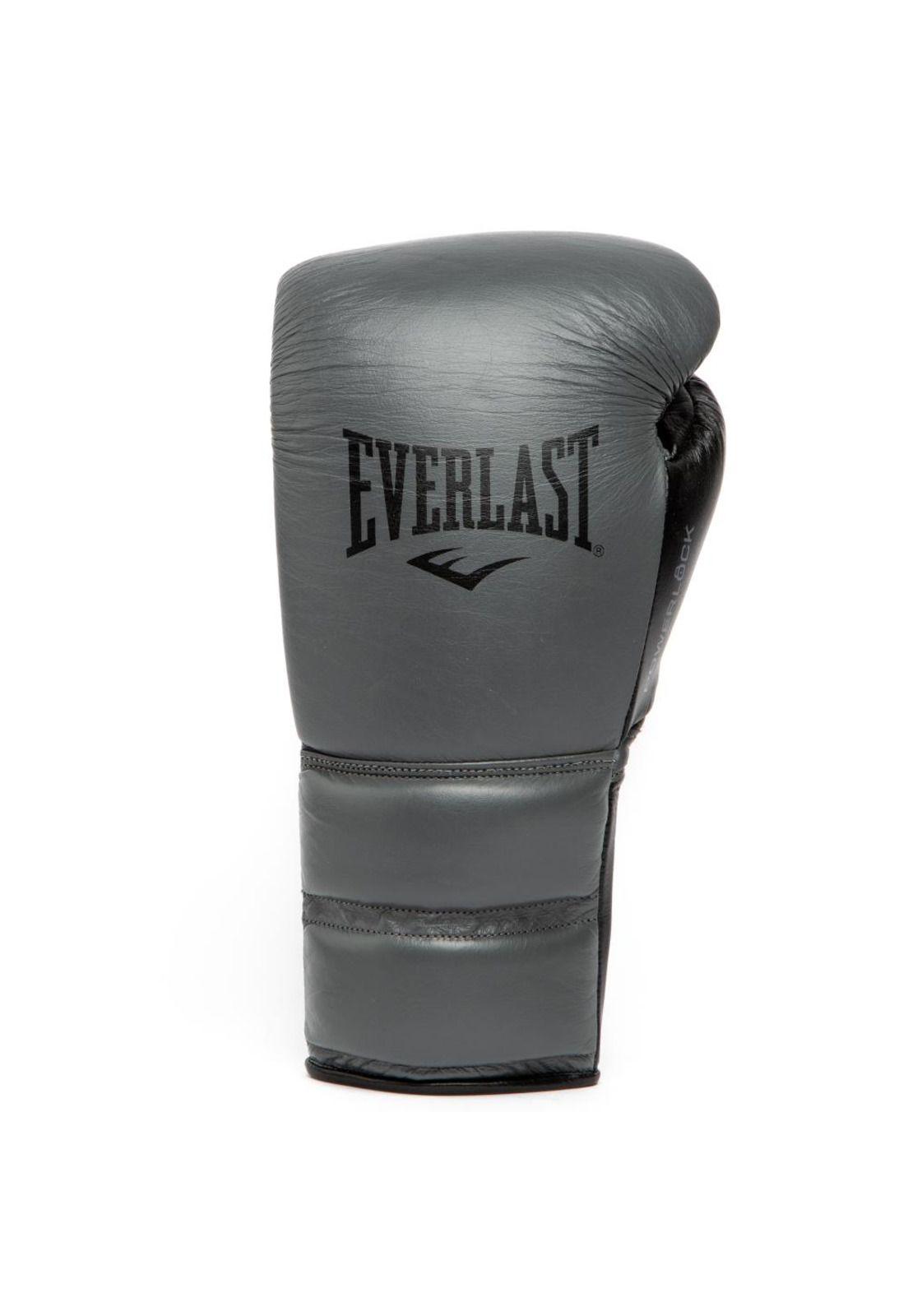 Guantes de Boxeo Powerlock2 Pro Fight Gris/Negro Everlast-1