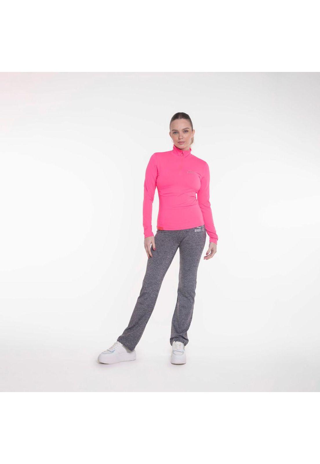 Polera M/L Basic Fucsia Everlast-3