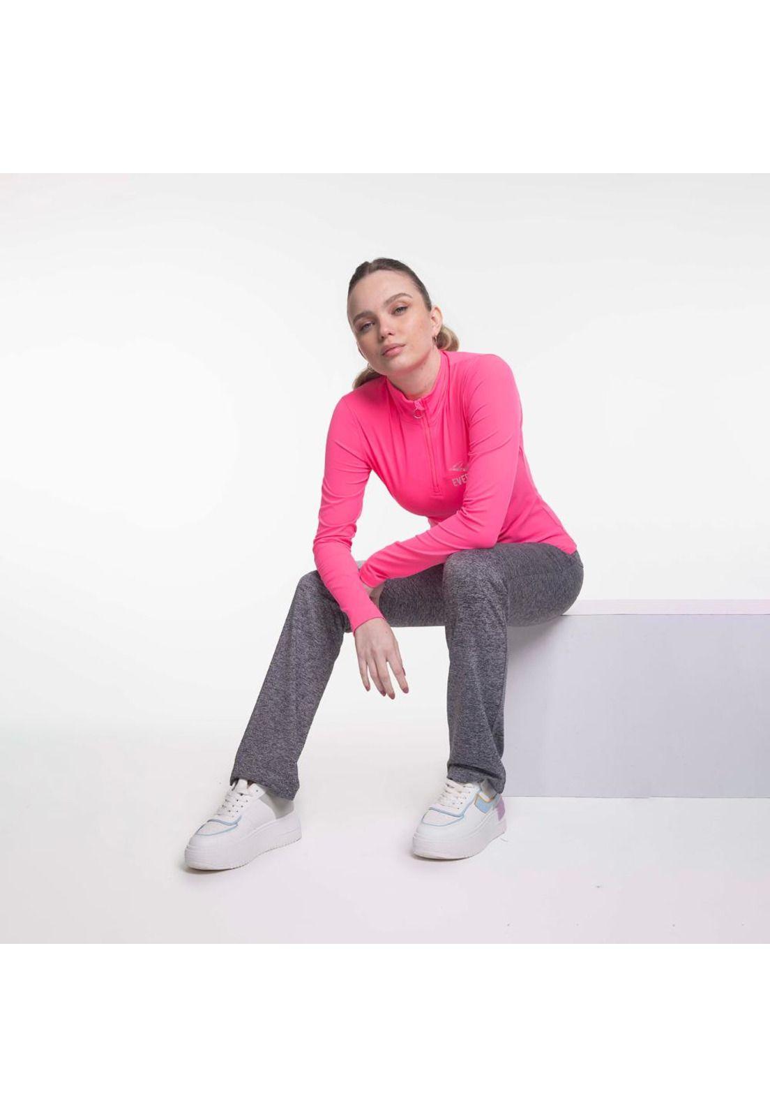 Polera M/L Basic Fucsia Everlast-4