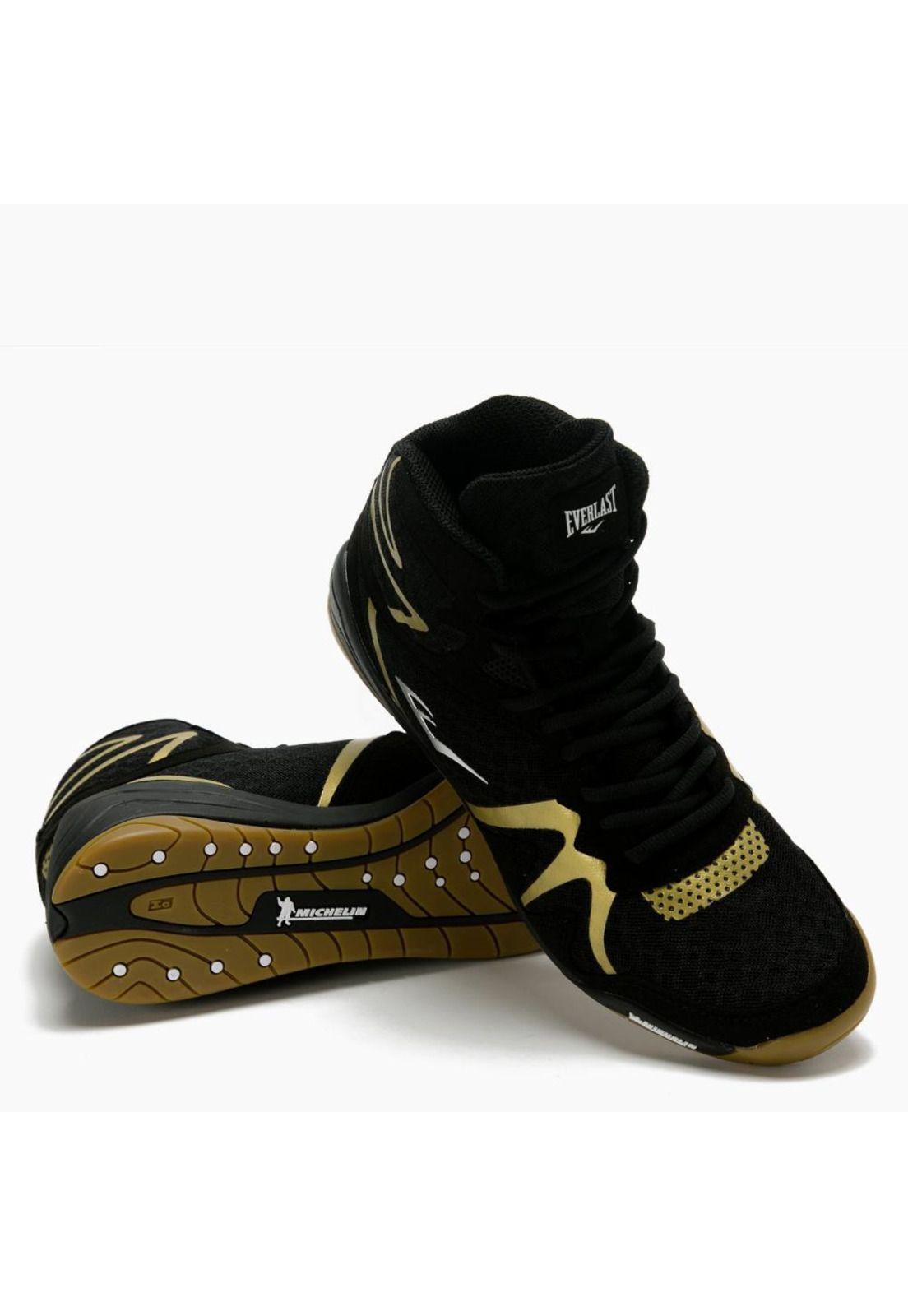 Zapatillas De Boxeo Everlast Pivt Negro/Oro-2