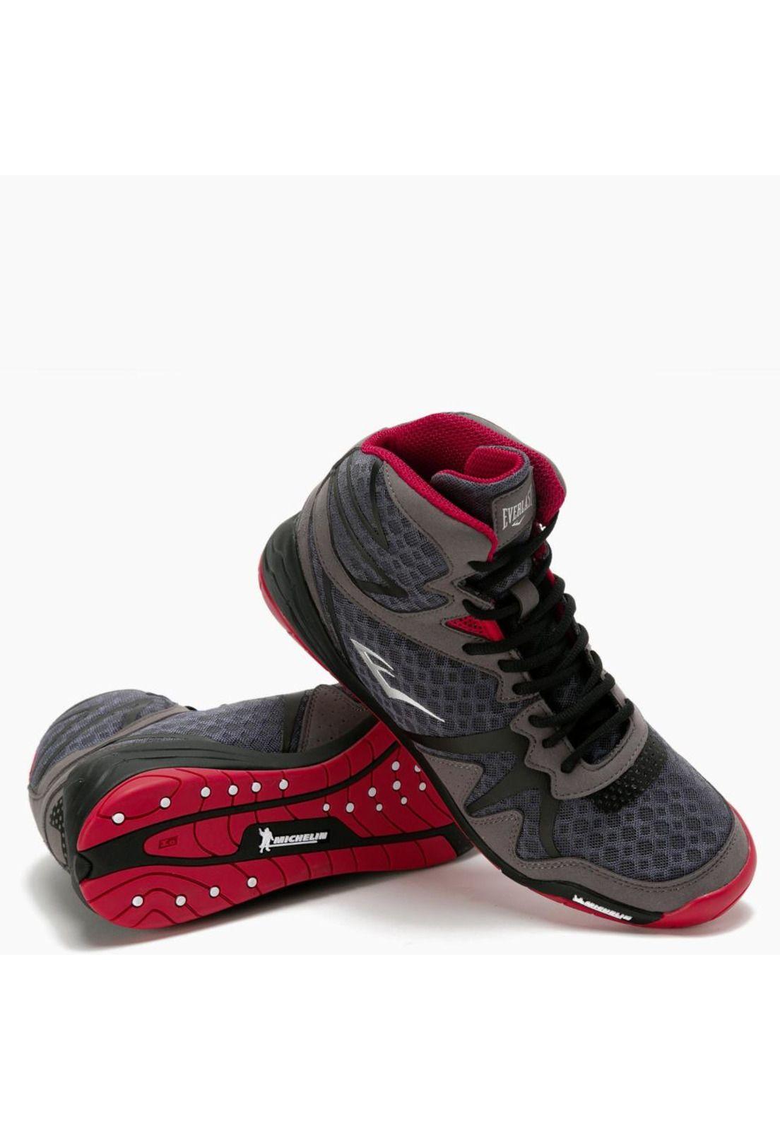 Zapatillas De Boxeo Everlast Pivt Gris/Rojo-1