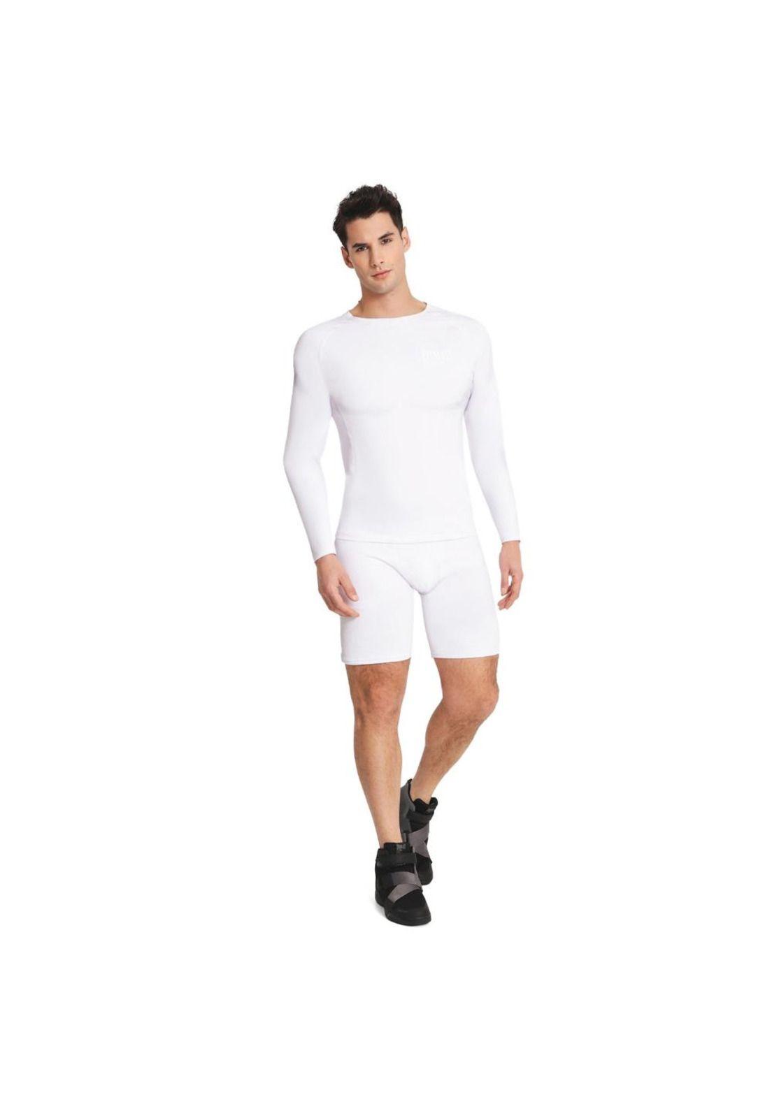 Polera de Compresión Manga Larga Blanco Everlast-3