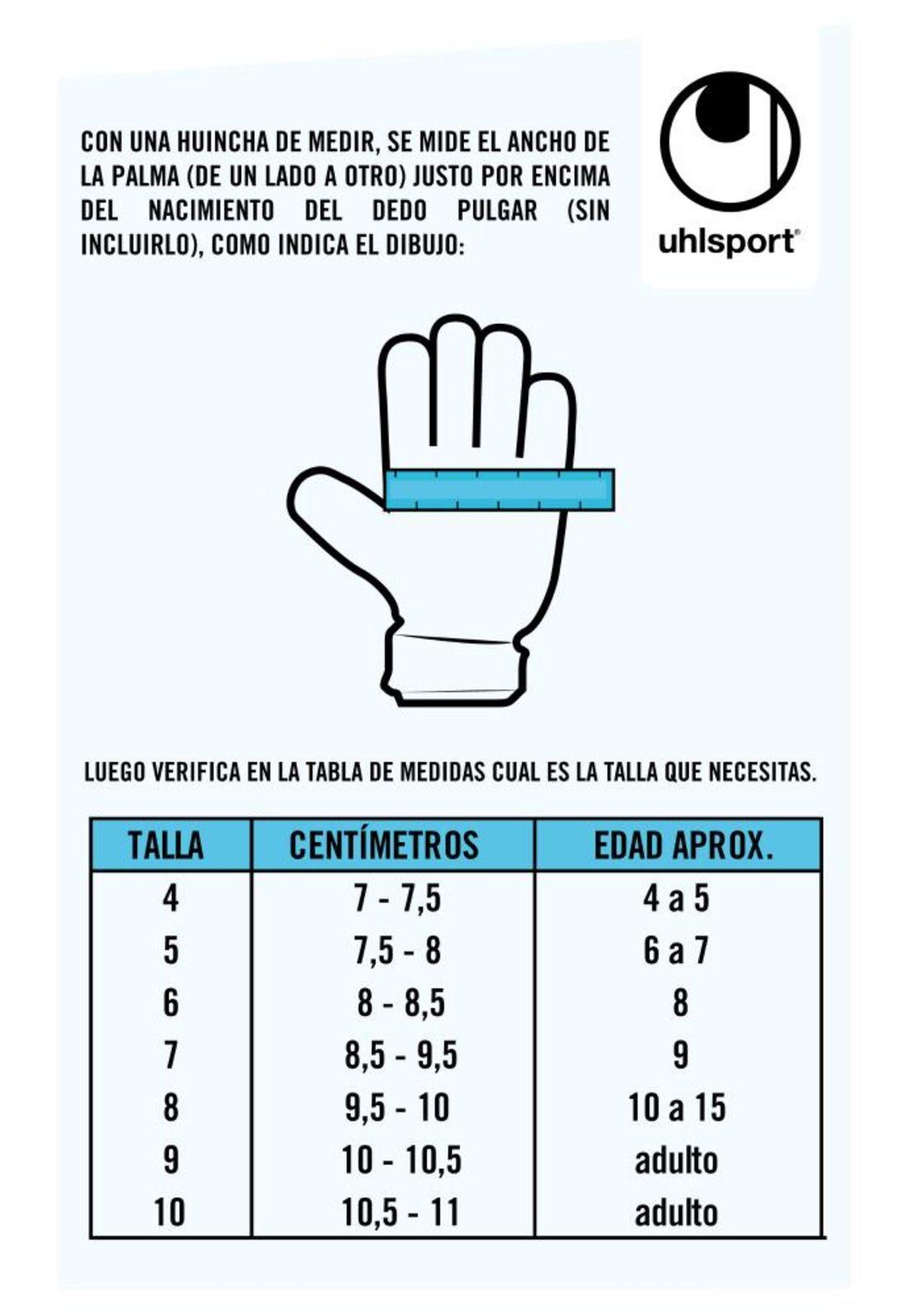 Guantes Arquero Uhl Comfort Rollfinger Bl/Ng/Cy-2
