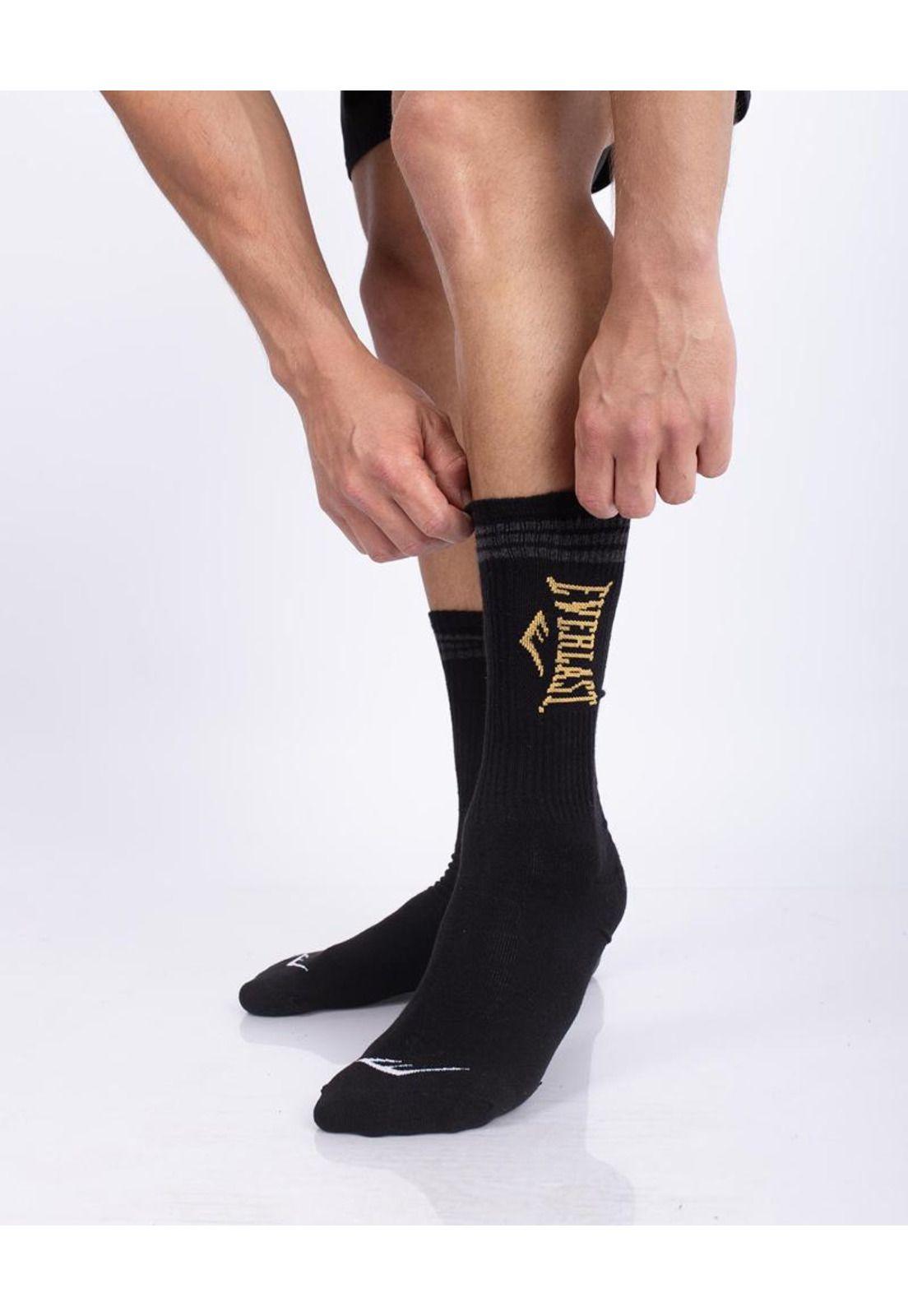 Tripack Calcetines Roma Amarillo-Negro-Gris Everlast-4